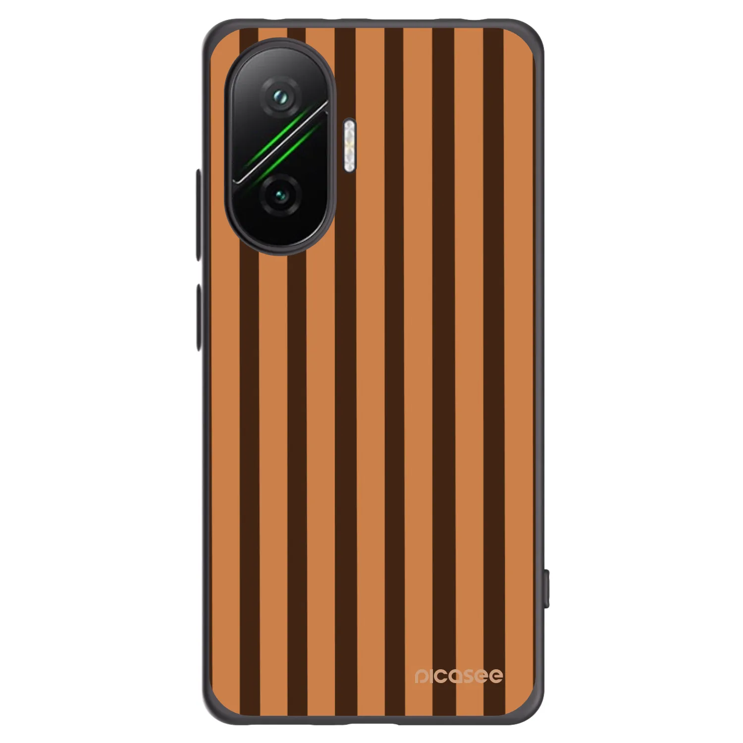 Picasee silikónový čierny obal pre Xiaomi Poco F7 5G - Caramel lines