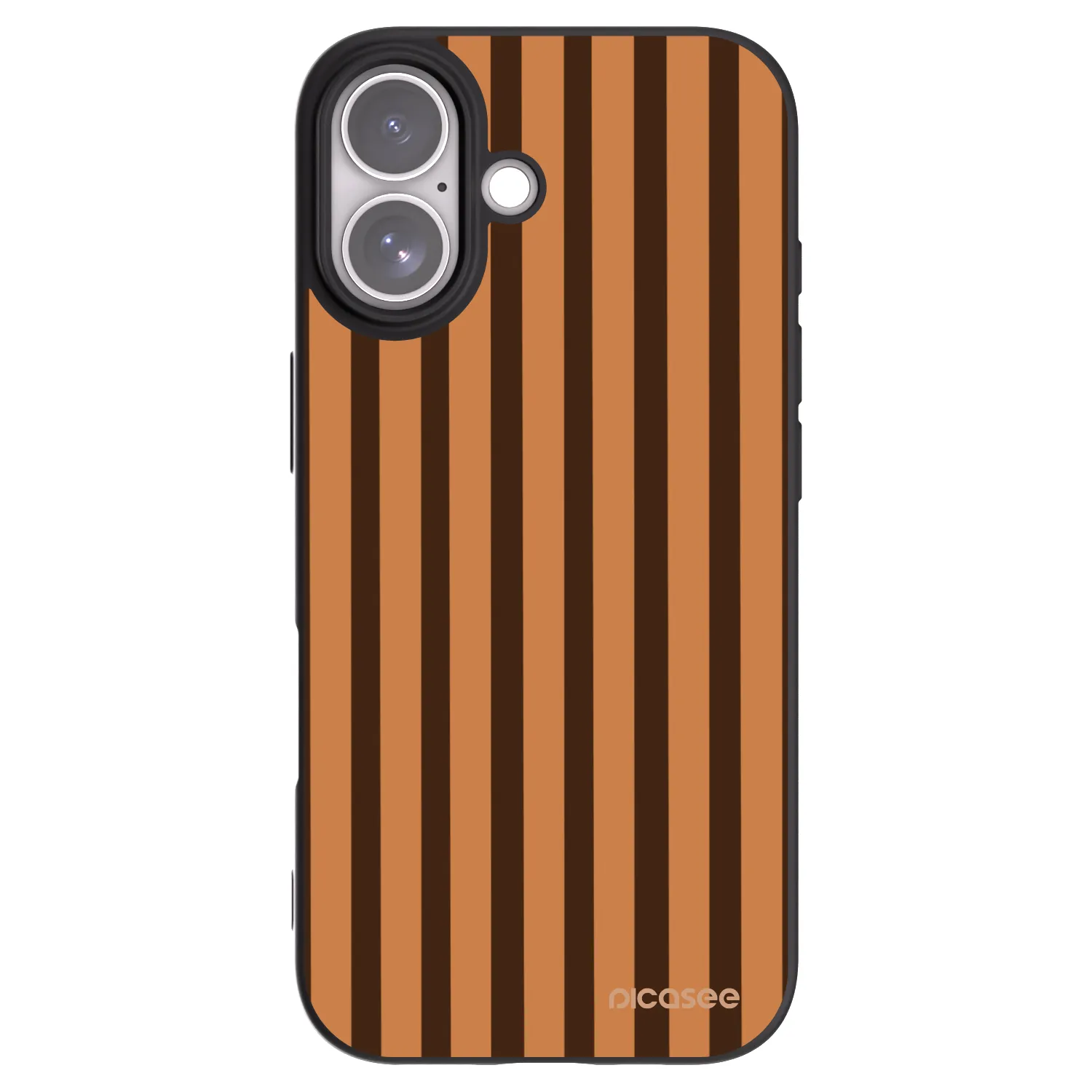 Picasee silikónový čierny obal pre Apple iPhone 17 - Caramel lines