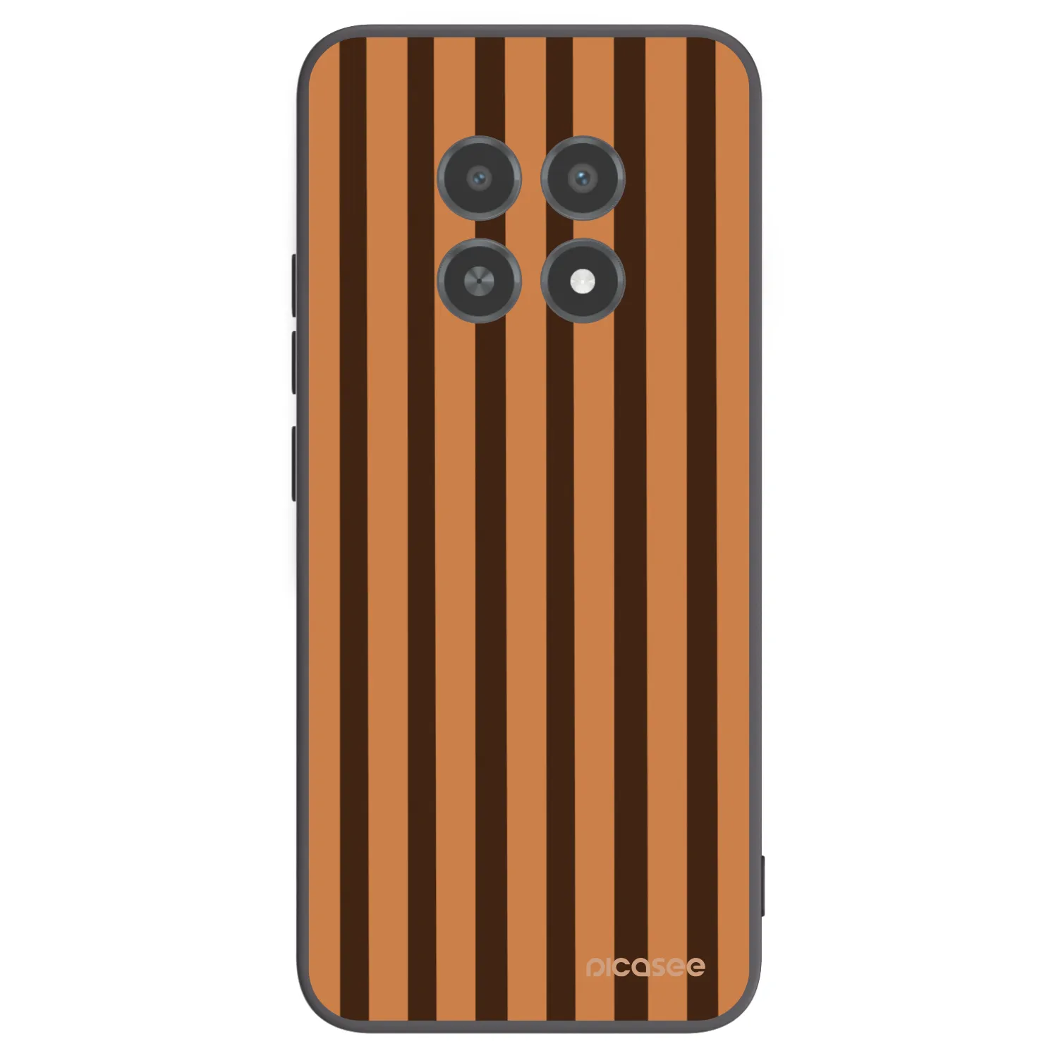 Picasee silikónový čierny obal pre Realme 12X - Caramel lines