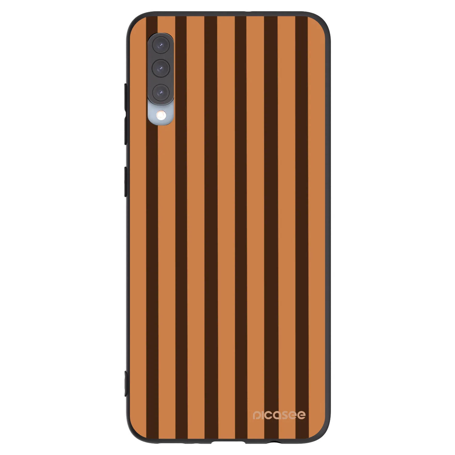 Picasee silikónový čierny obal pre Samsung Galaxy A70 A705F - Caramel lines