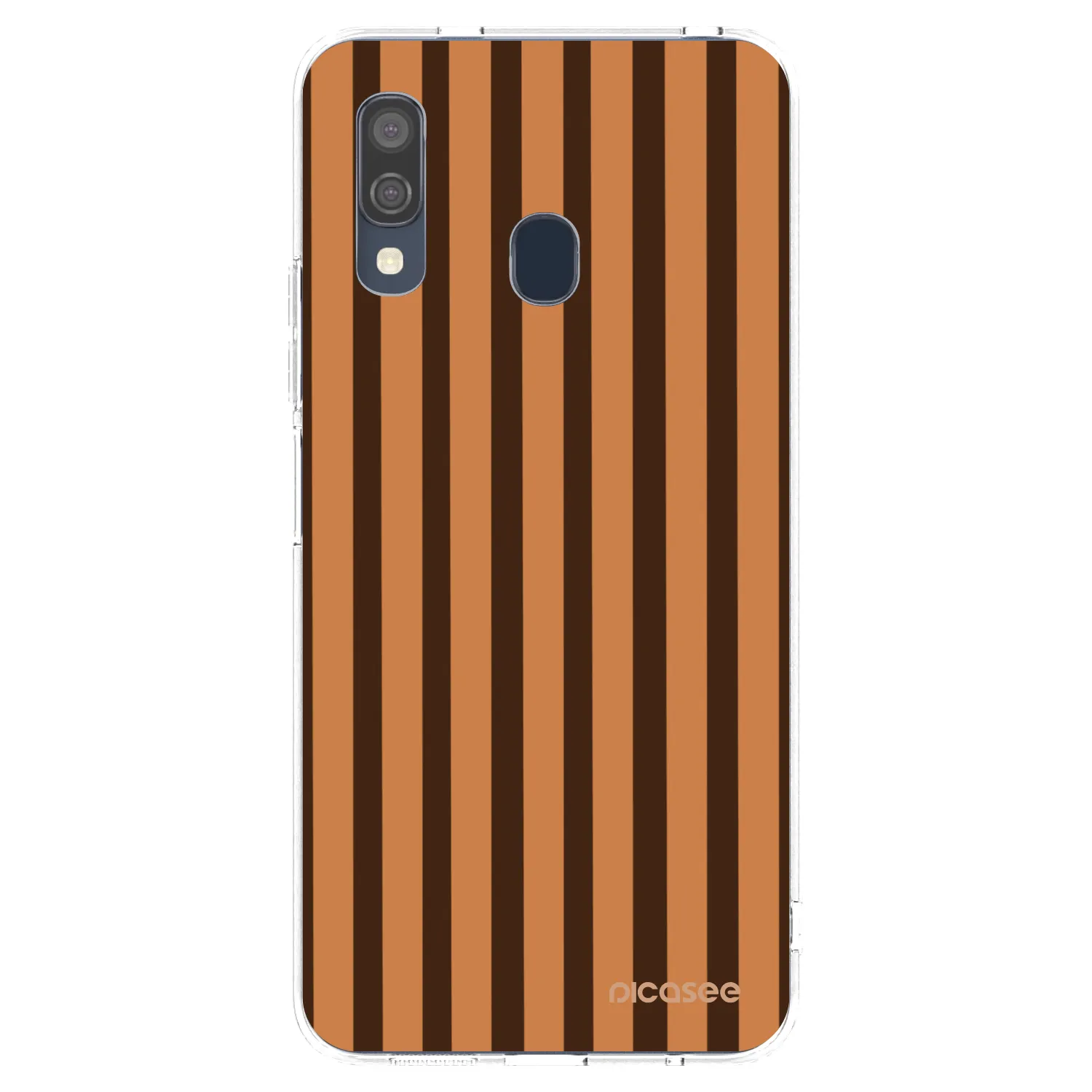 Picasee silikónový prehľadný obal pre Samsung Galaxy A40 A405F - Caramel lines