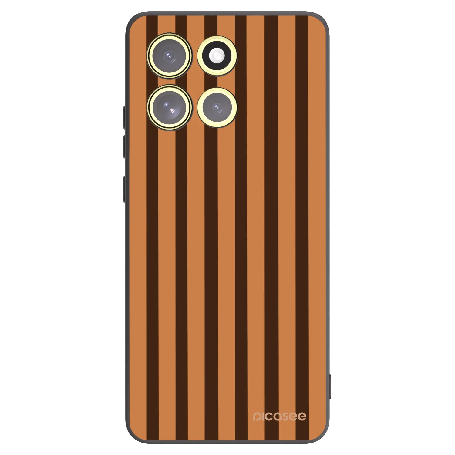 Picasee silikónový čierny obal pre Motorola Moto G86 5G - Caramel lines