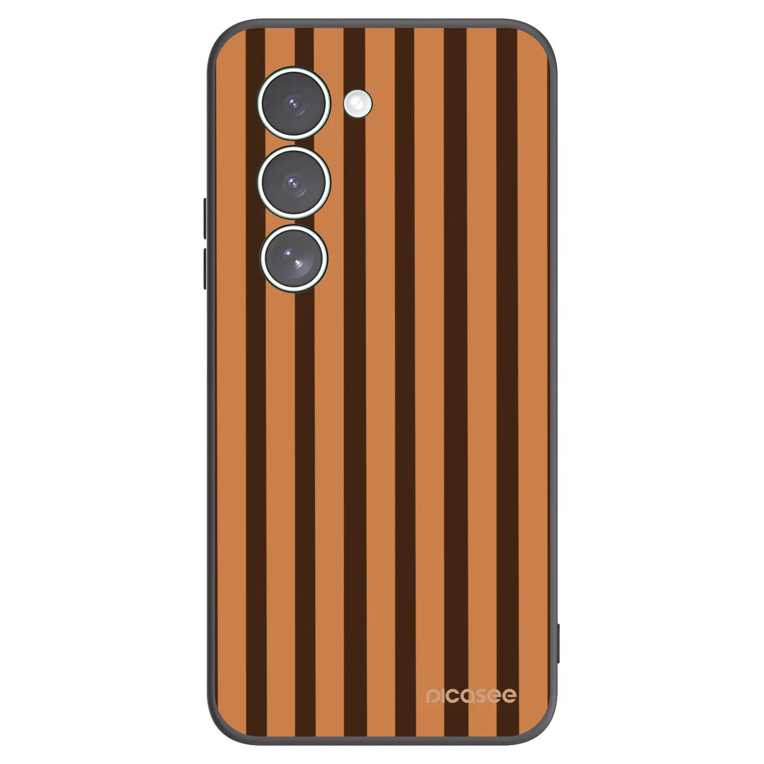 Picasee silikónový čierny obal pre Xiaomi Redmi 15 5G - Caramel lines