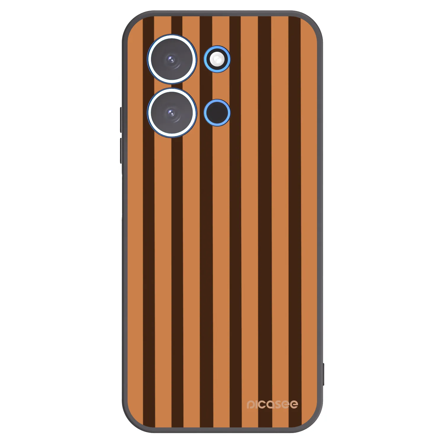 Picasee silikónový čierny obal pre Xiaomi Redmi 15C 4G - Caramel lines