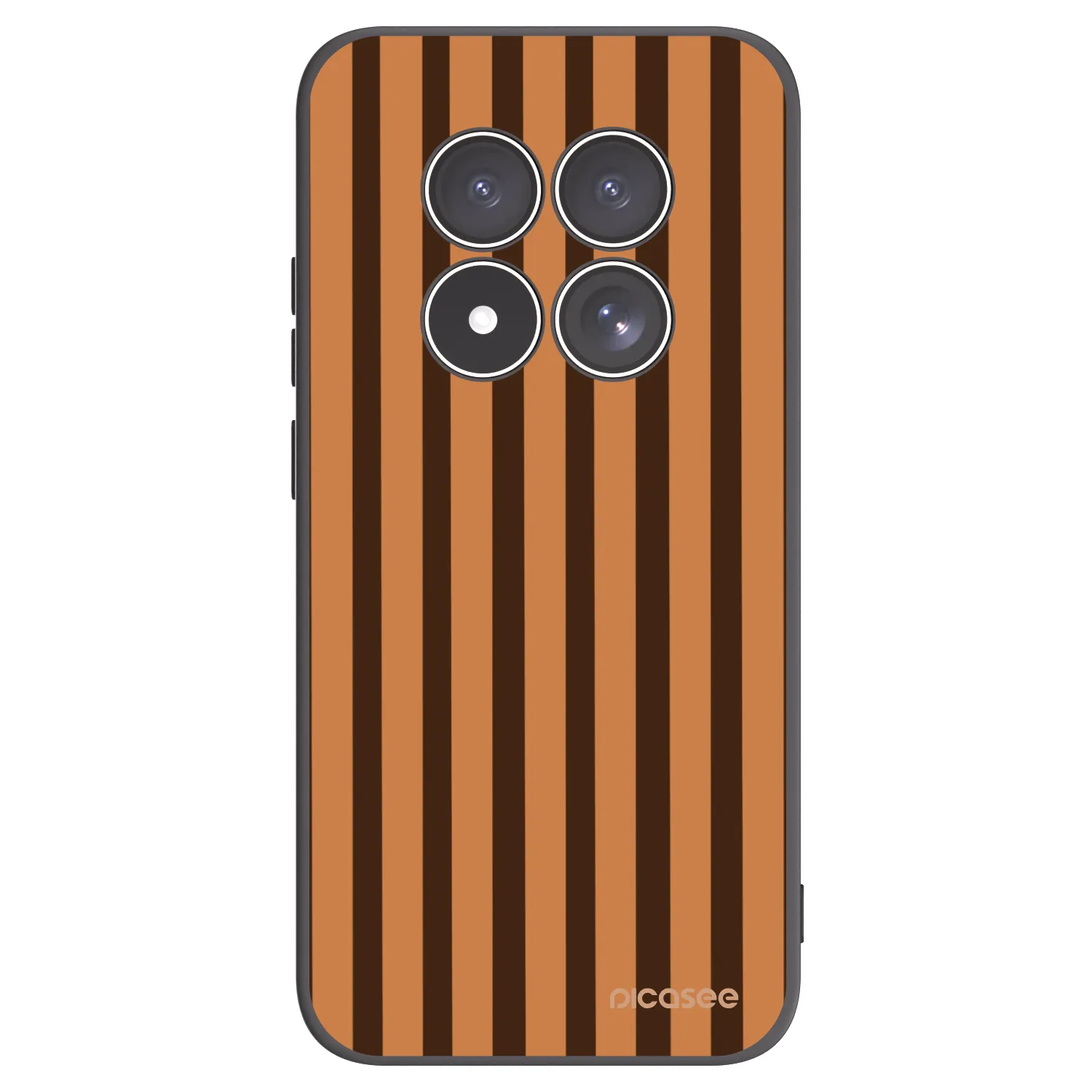 Picasee silikónový čierny obal pre Xiaomi Redmi Note 15 Pro 4G - Caramel lines