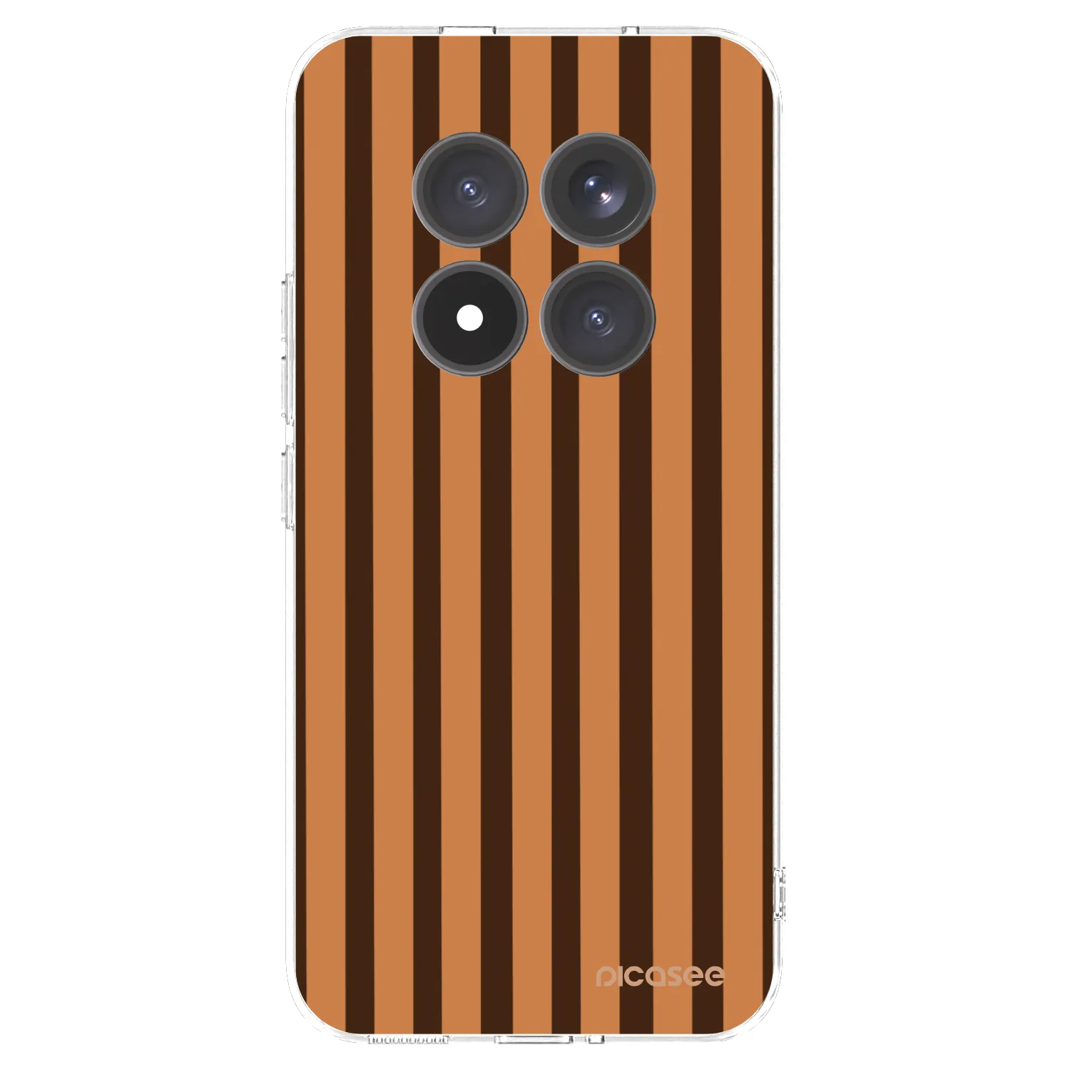 Picasee silikónový prehľadný obal pre Xiaomi Redmi Note 15 Pro+ - Caramel lines