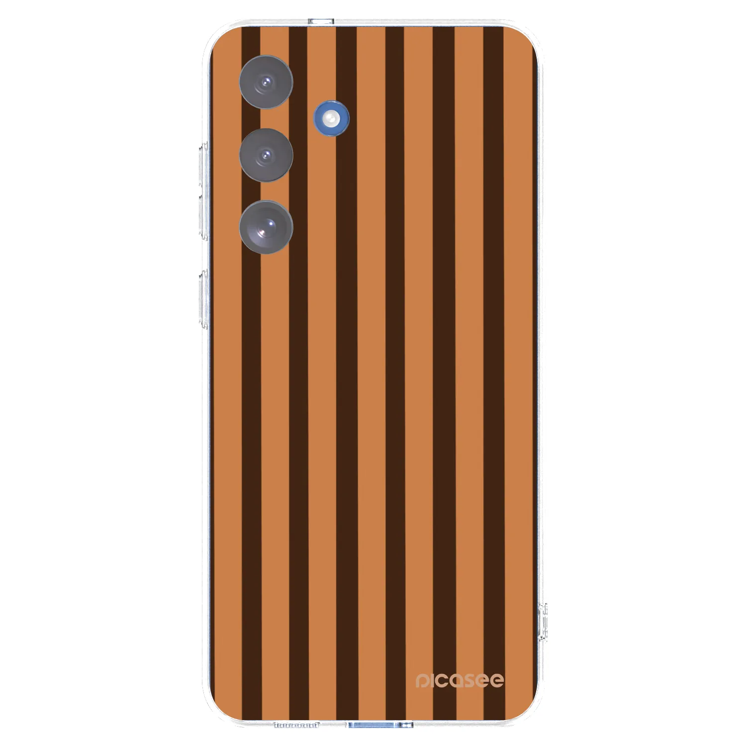 Picasee silikónový prehľadný obal pre Samsung Galaxy S25 FE 5G - Caramel lines