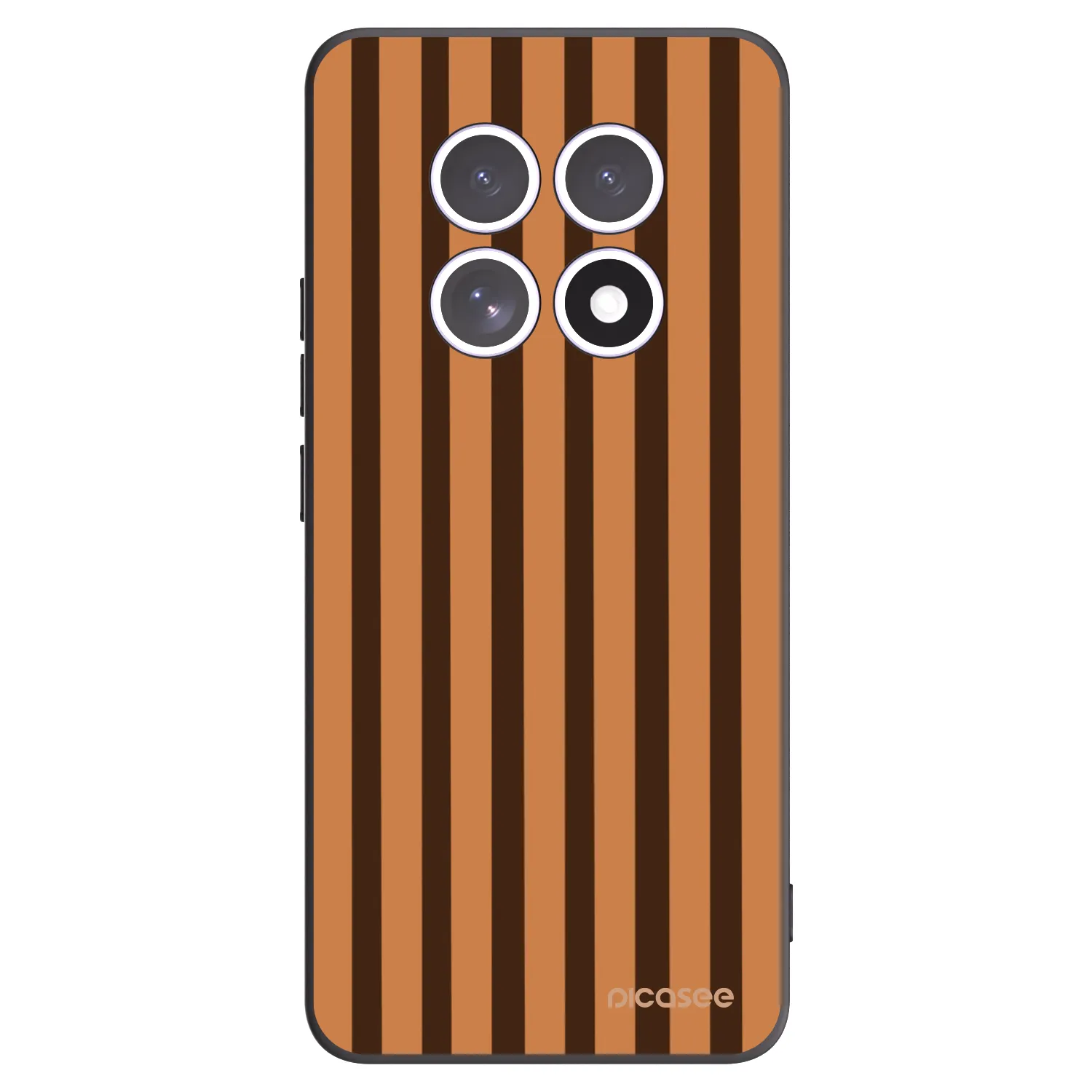 Picasee silikónový čierny obal pre Xiaomi Redmi Note 15 4G - Caramel lines