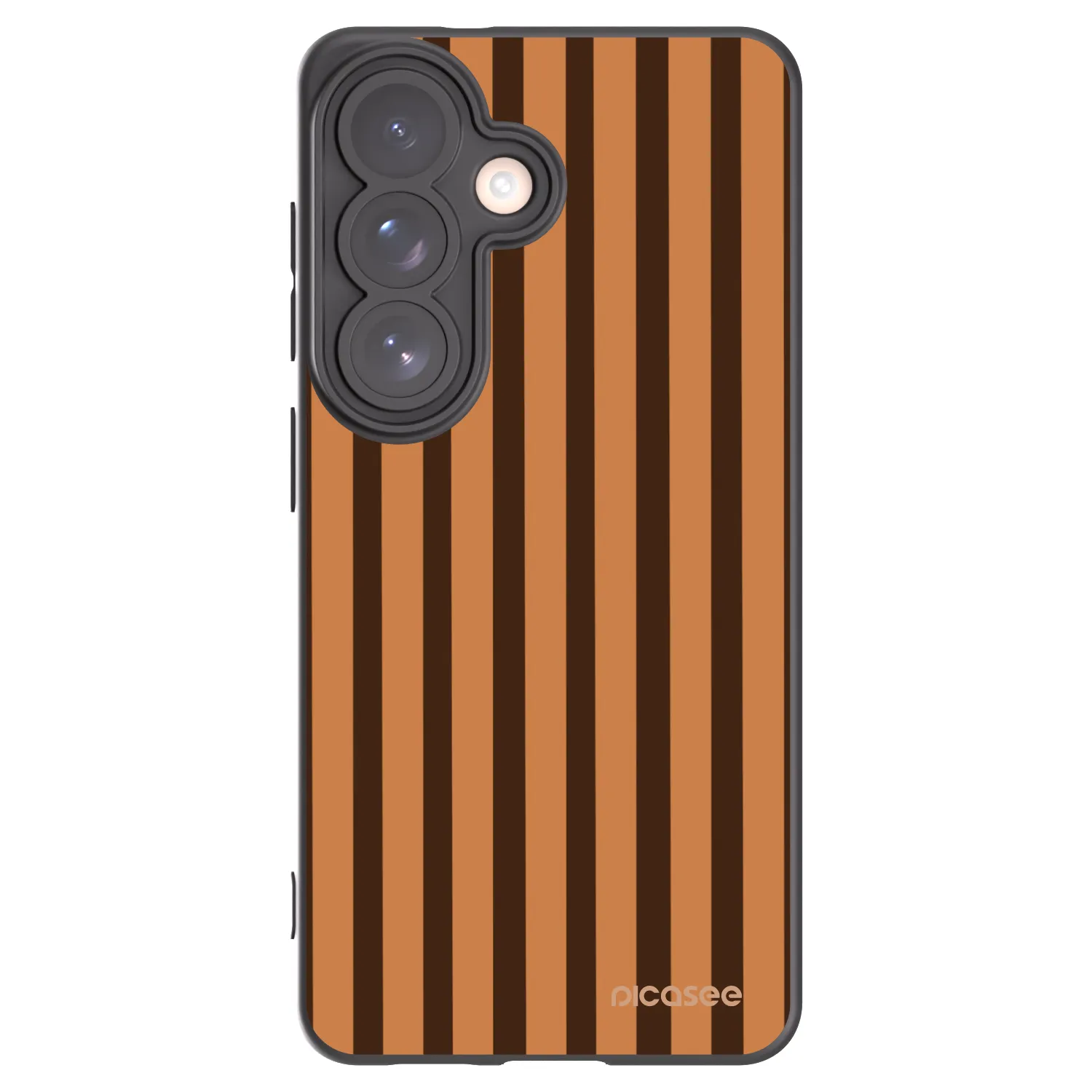 Picasee silikónový čierny obal pre Samsung Galaxy S26 - Caramel lines