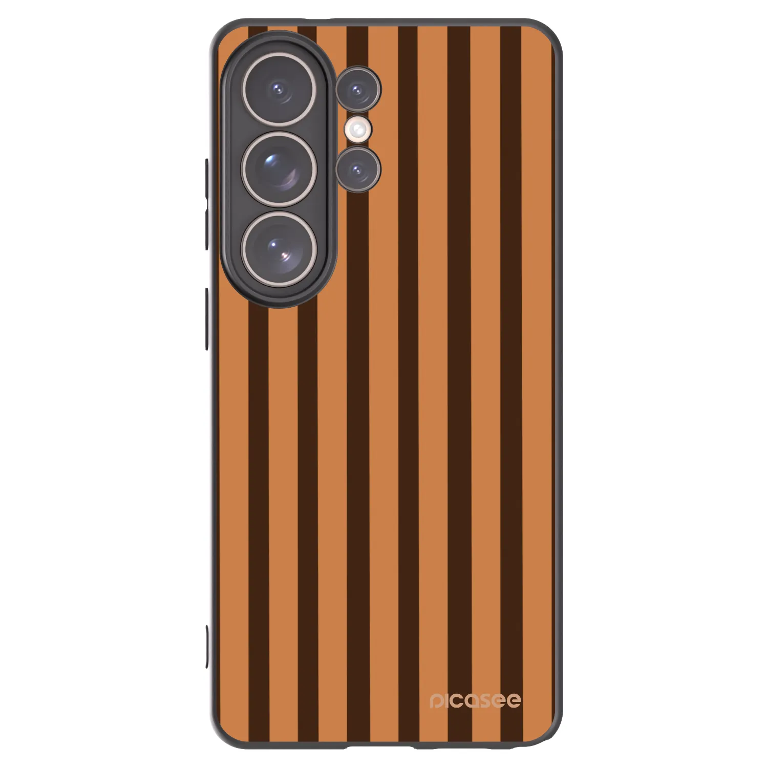 Picasee silikónový čierny obal pre Samsung Galaxy S26 Ultra - Caramel lines