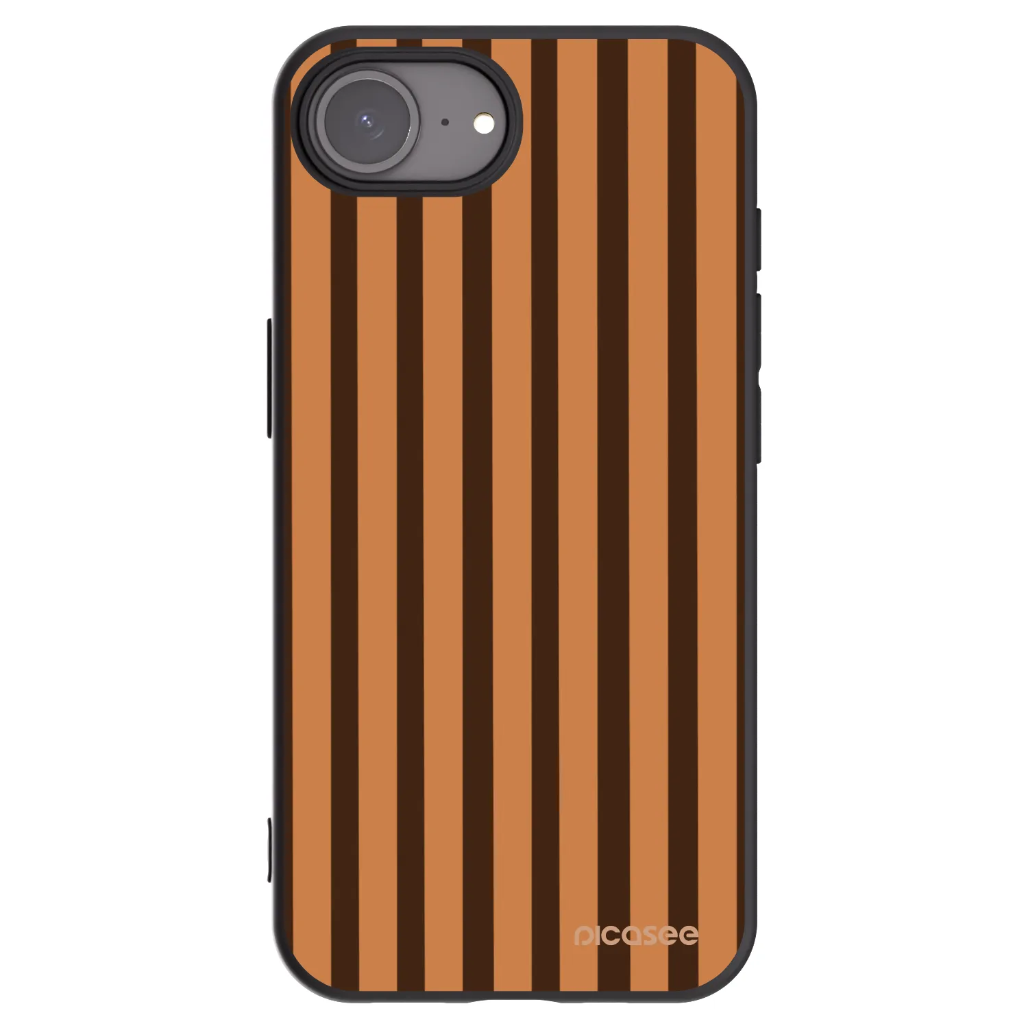 Picasee silikónový čierny obal pre Apple iPhone 17e - Caramel lines