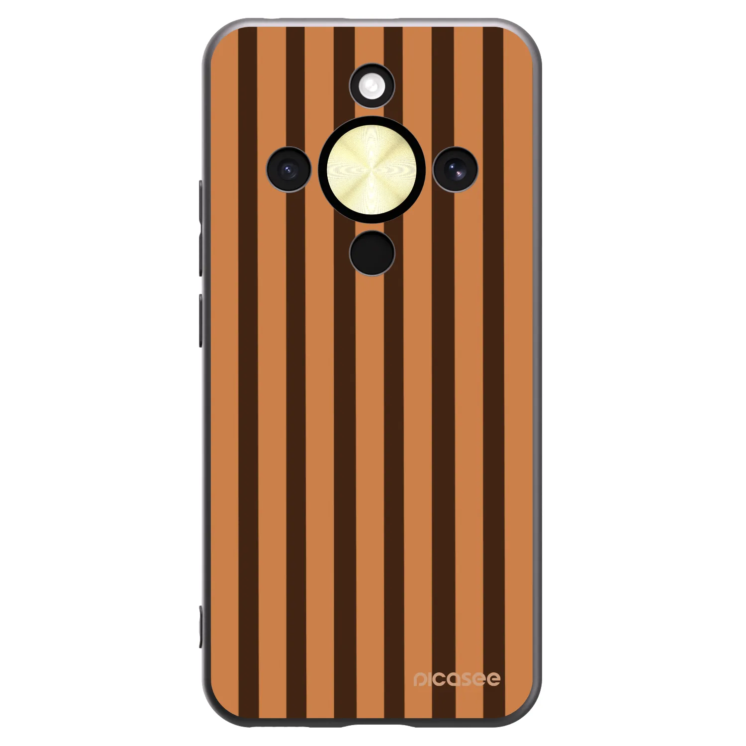 Picasee silikónový čierny obal pre Honor Magic8 Lite 5G - Caramel lines