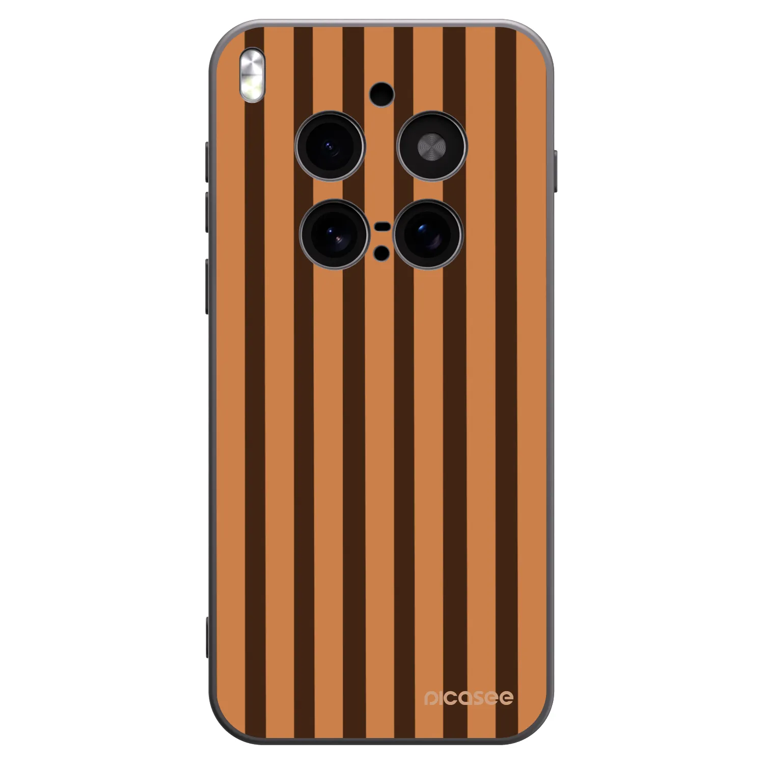 Picasee silikónový čierny obal pre Vivo X300 Pro - Caramel lines