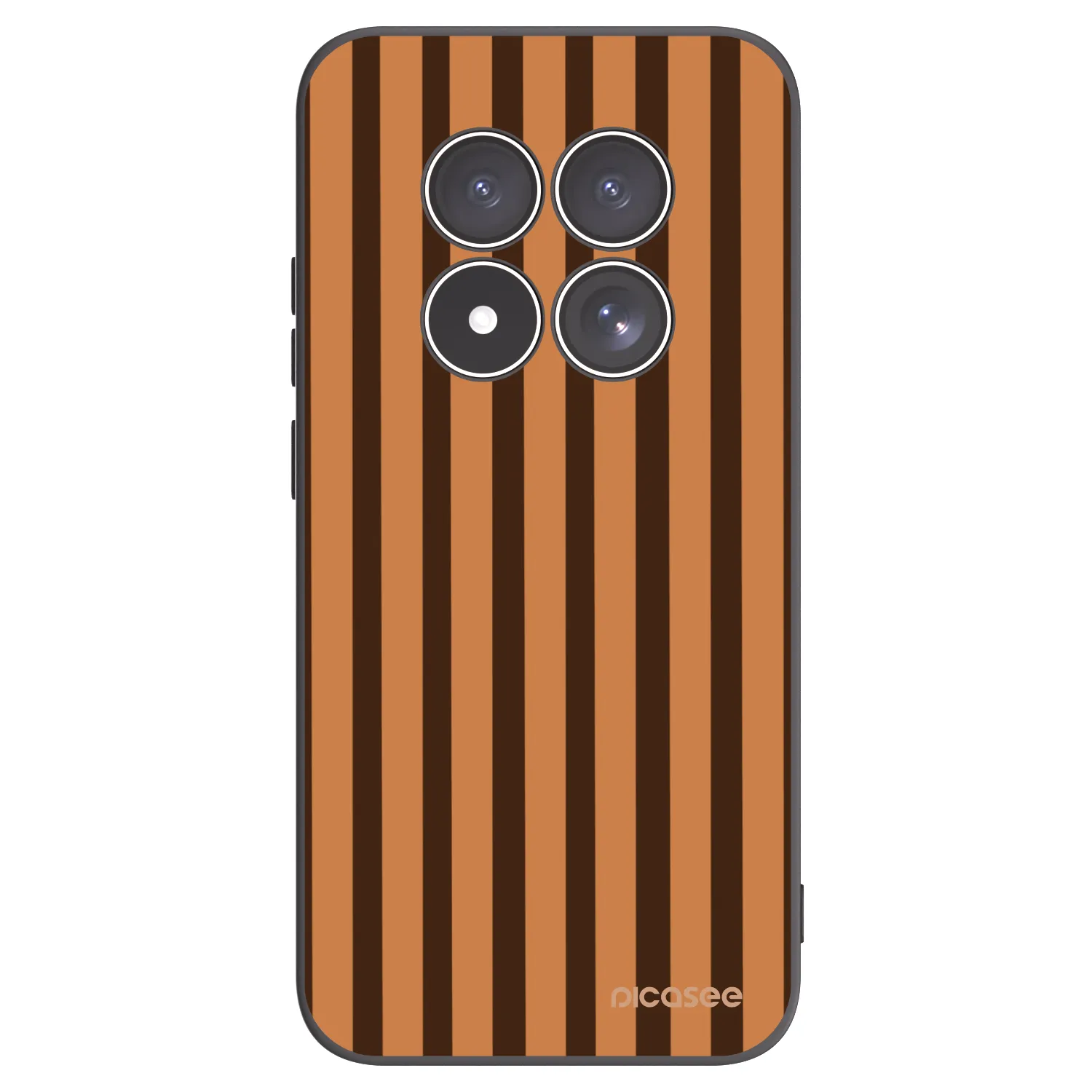 Picasee silikónový čierny obal pre Xiaomi Redmi Note 15 Pro 5G - Caramel lines