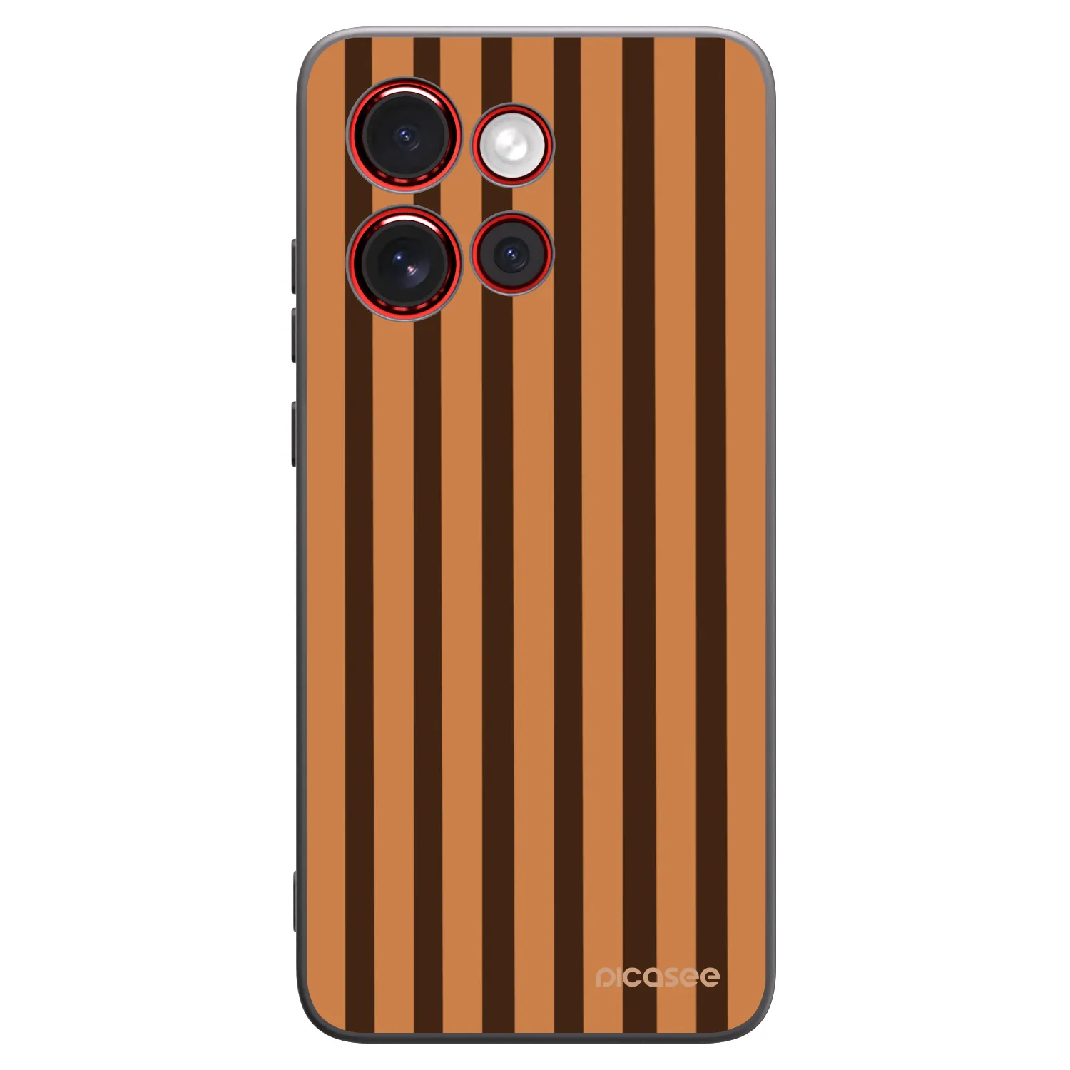 Picasee silikónový čierny obal pre Motorola Edge 60 Neo 5G - Caramel lines