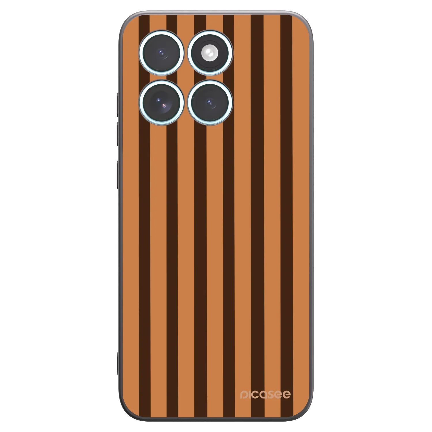 Picasee silikónový čierny obal pre Motorola Edge 70 Fusion - Caramel lines