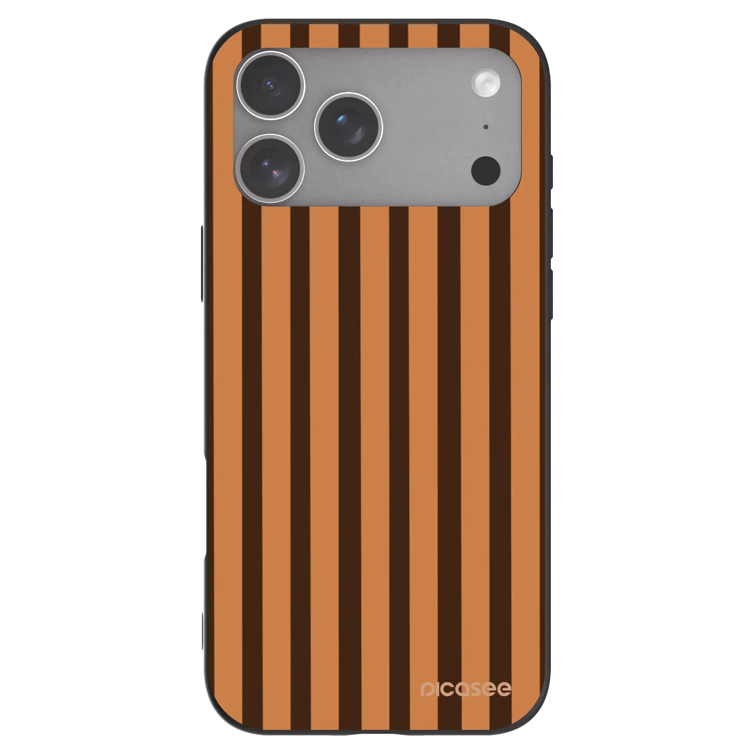 Picasee silikónový čierny obal pre Apple iPhone 18 Pro Max - Caramel lines