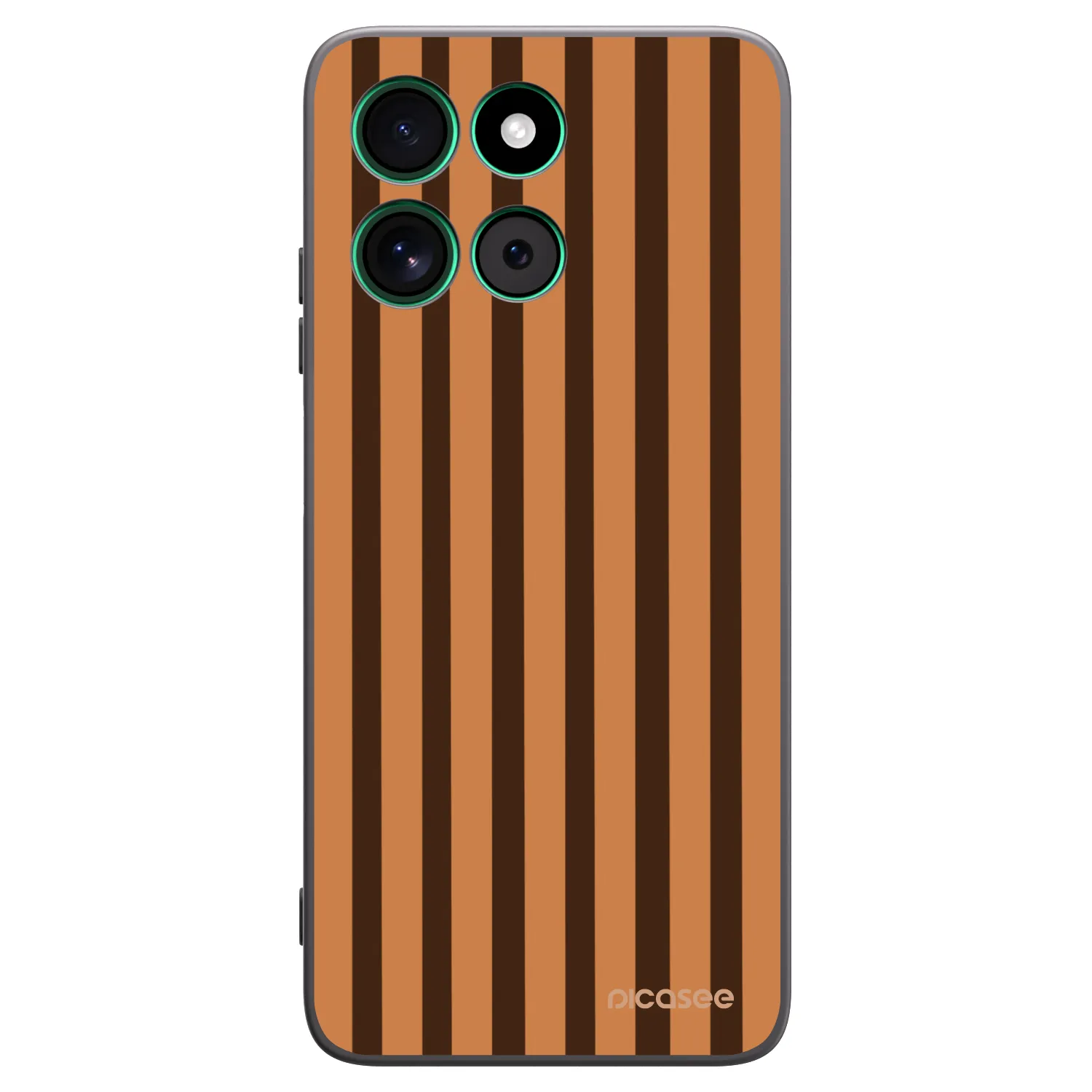 Picasee silikónový čierny obal pre Motorola Moto G57 Power - Caramel lines