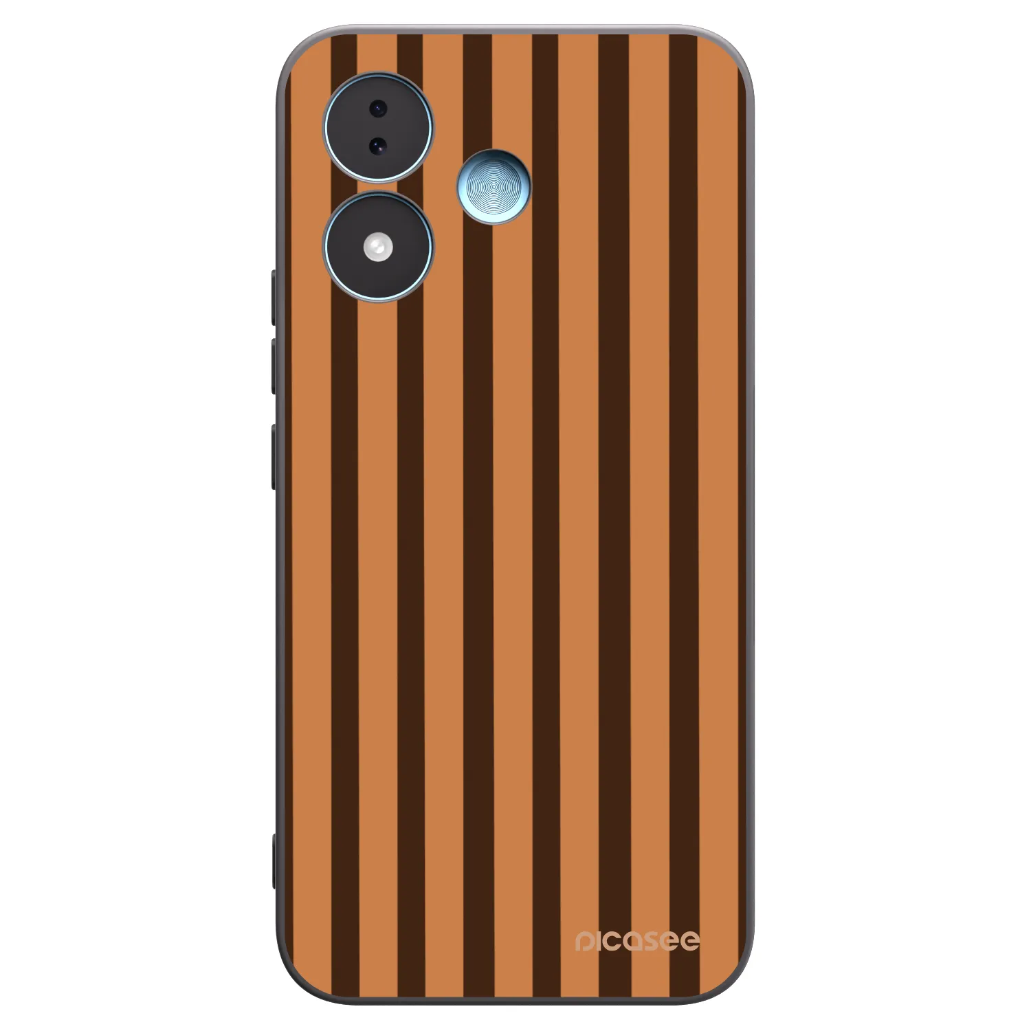 Picasee silikónový čierny obal pre Xiaomi Redmi Note 17 5G - Caramel lines
