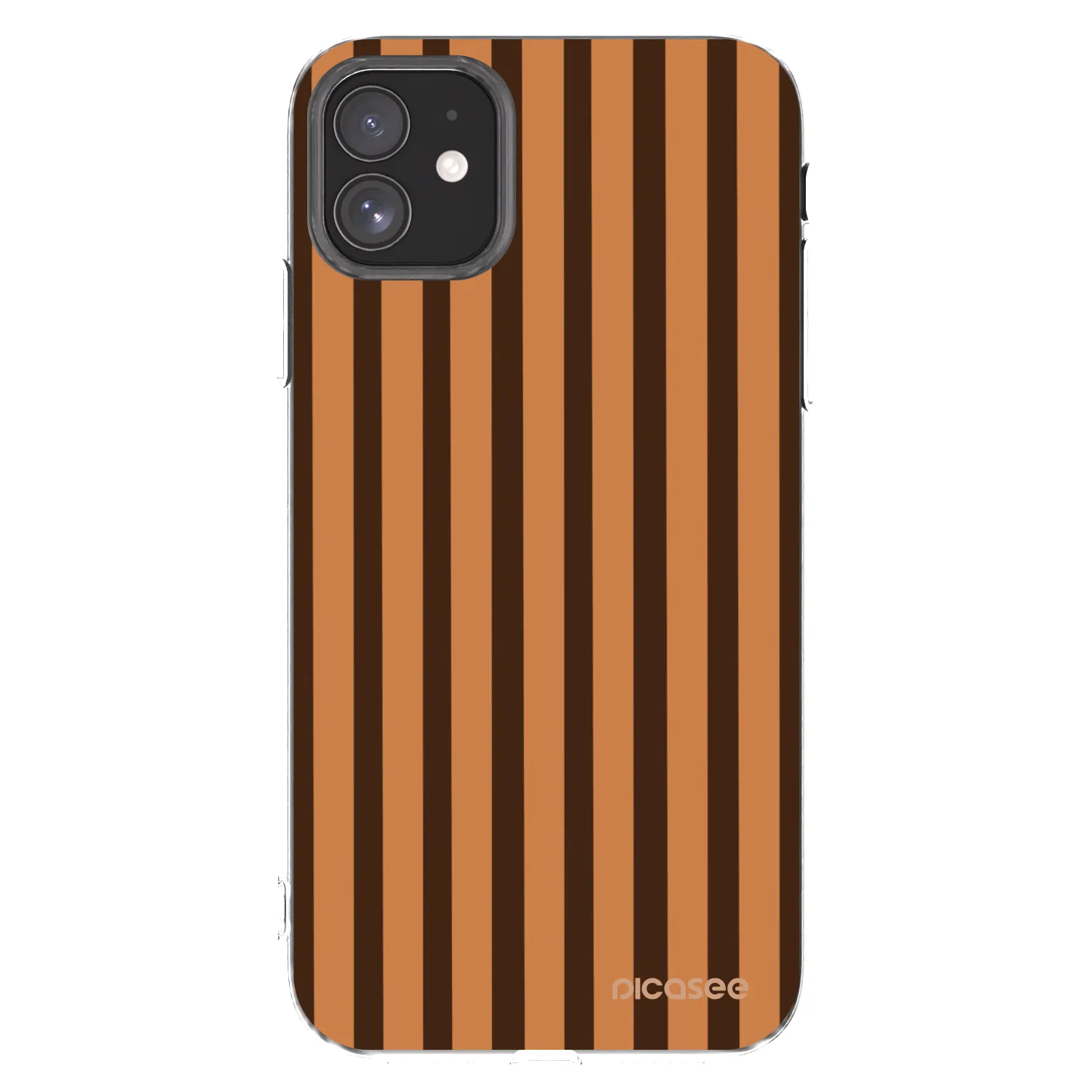 Picasee silikónový prehľadný obal pre Apple iPhone 11 - Caramel lines