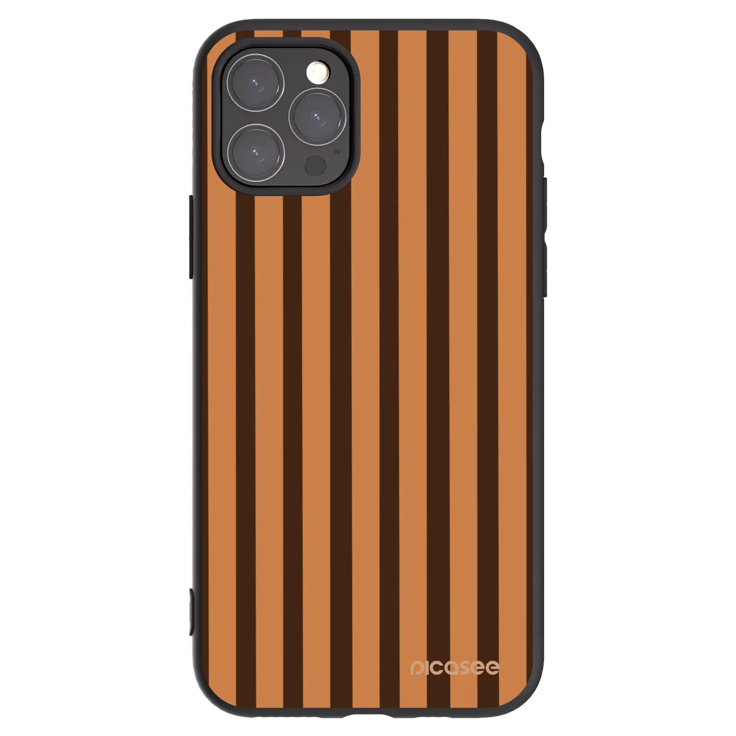 Picasee silikónový čierny obal pre Apple iPhone 11 Pro - Caramel lines