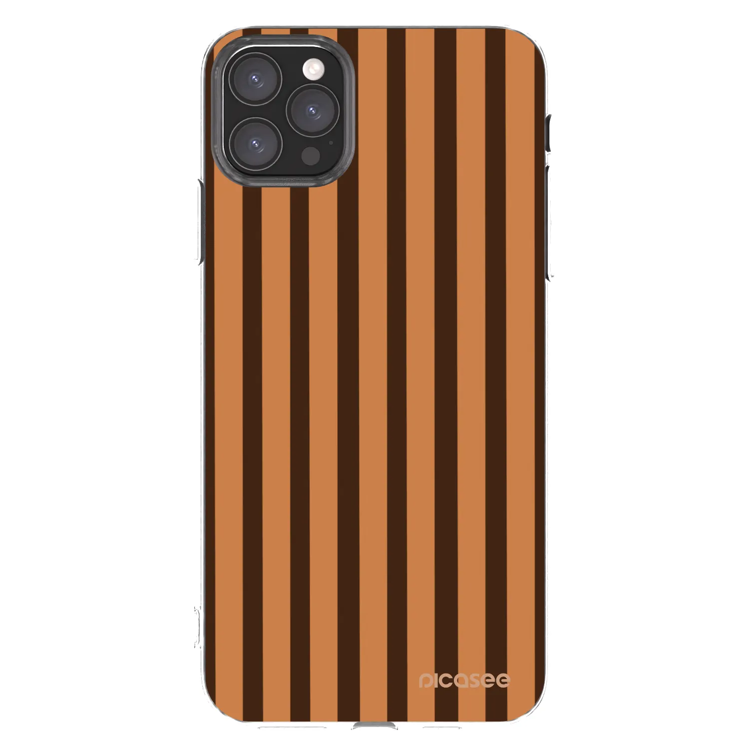 Picasee silikónový prehľadný obal pre Apple iPhone 11 Pro Max - Caramel lines