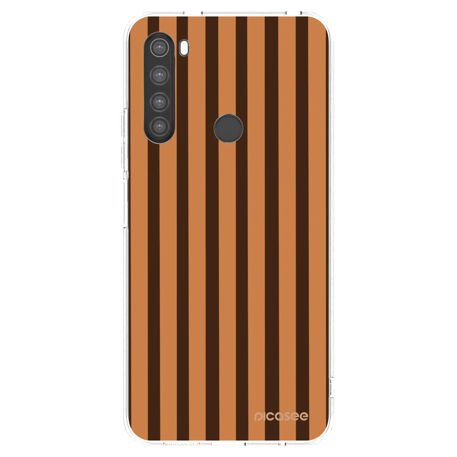 Picasee silikónový prehľadný obal pre Xiaomi Redmi Note 8 - Caramel lines