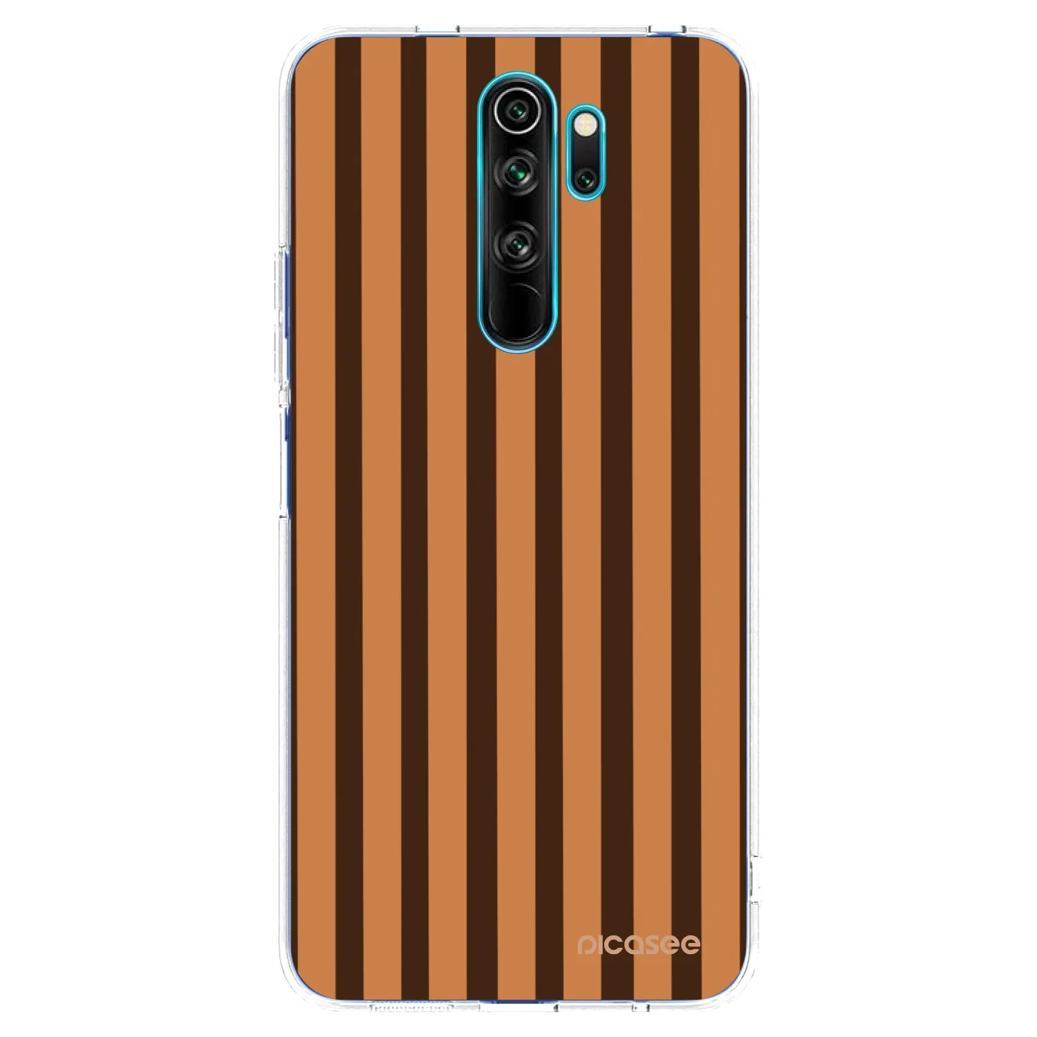 Picasee silikónový prehľadný obal pre Xiaomi Redmi Note 8 Pro - Caramel lines