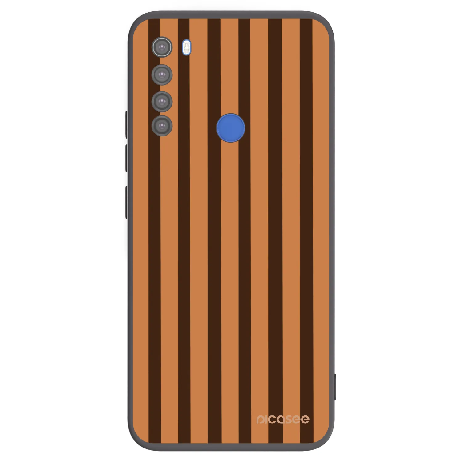Picasee silikónový čierny obal pre Xiaomi Redmi Note 8T - Caramel lines