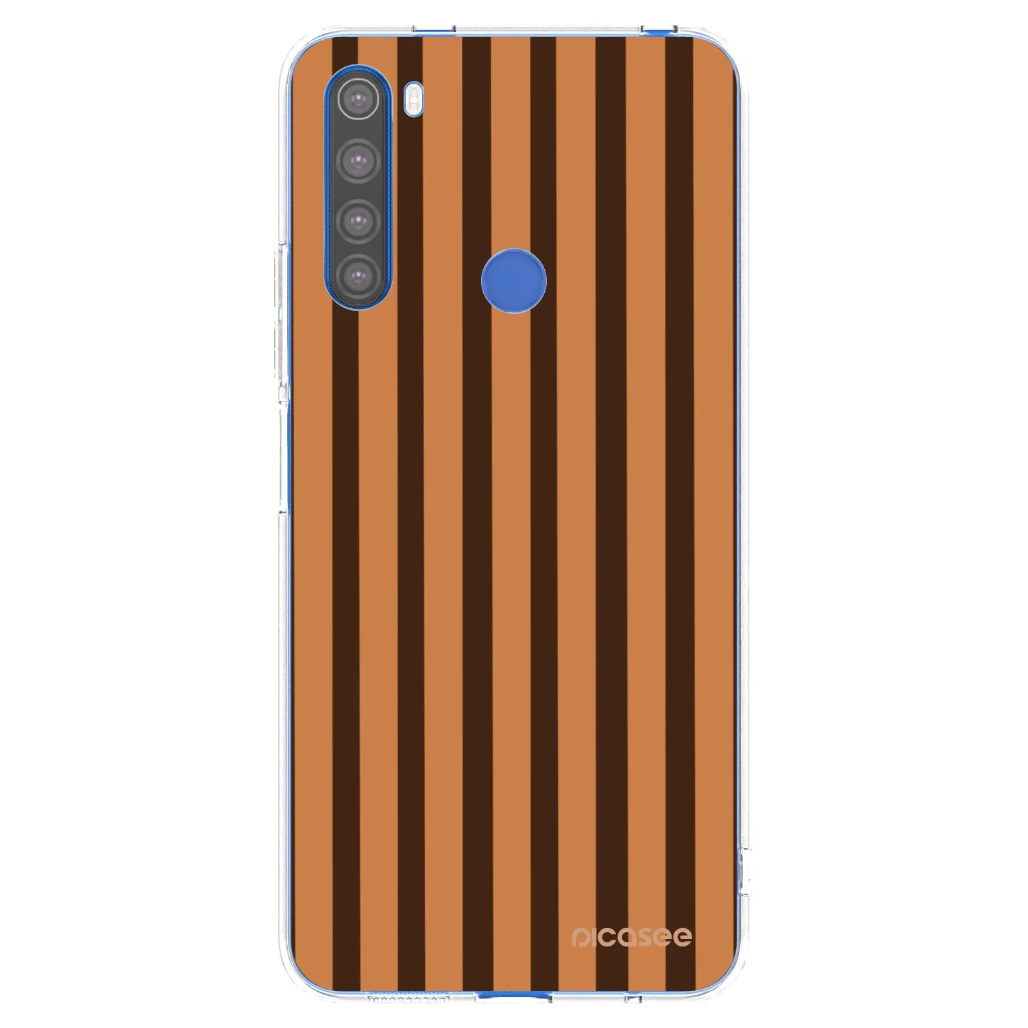Picasee silikónový prehľadný obal pre Xiaomi Redmi Note 8T - Caramel lines