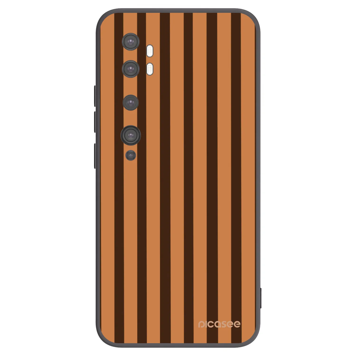 Picasee silikónový čierny obal pre Xiaomi Mi Note 10 (Pro) - Caramel lines