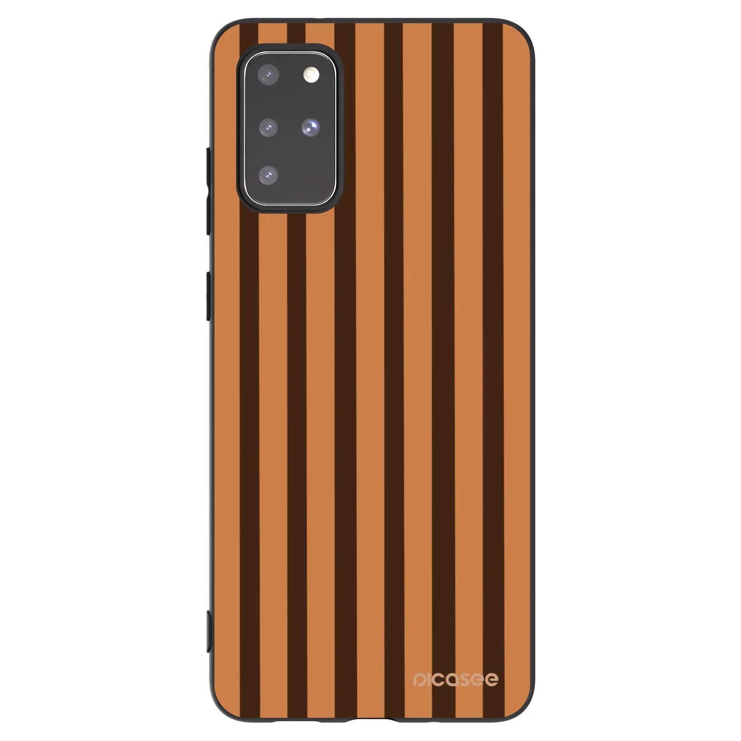 Picasee silikónový čierny obal pre Samsung Galaxy S20+ G985F - Caramel lines