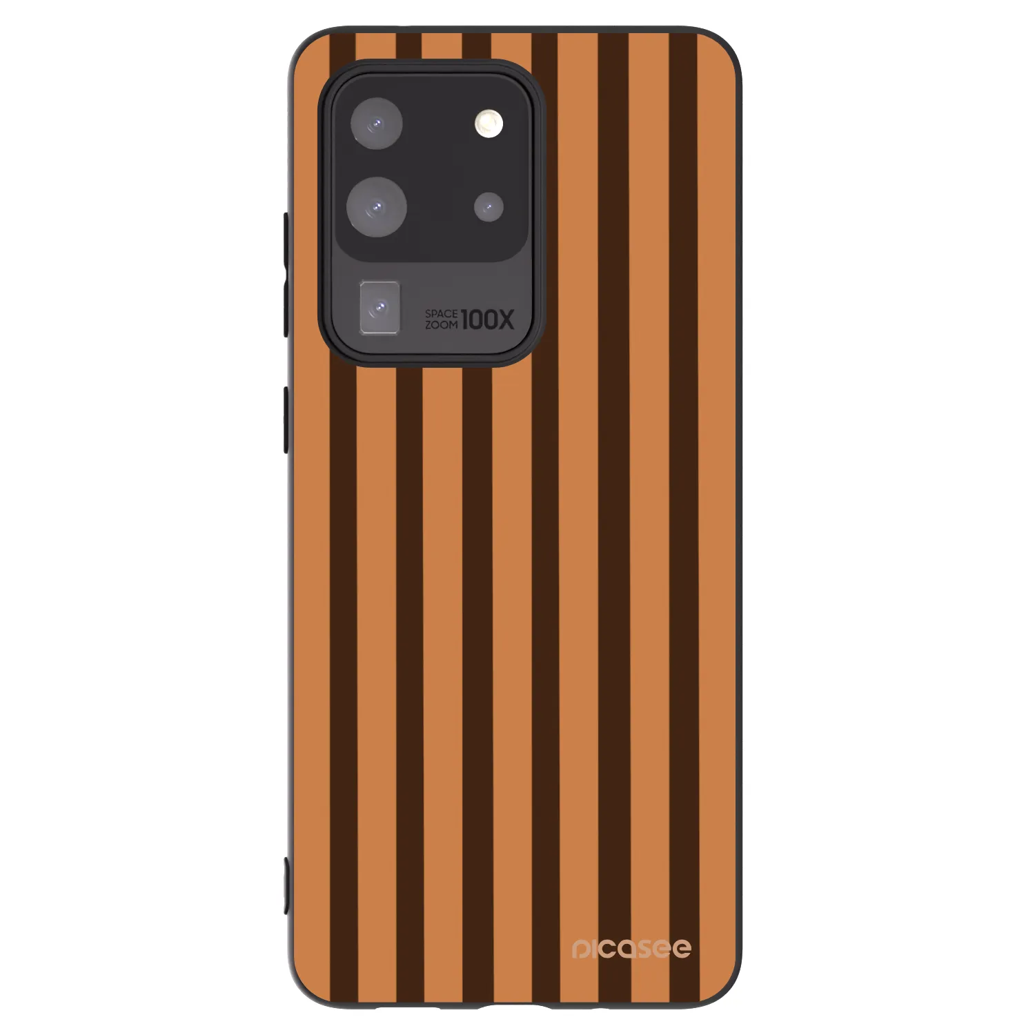 Picasee silikónový čierny obal pre Samsung Galaxy S20 Ultra 5G G988F - Caramel lines