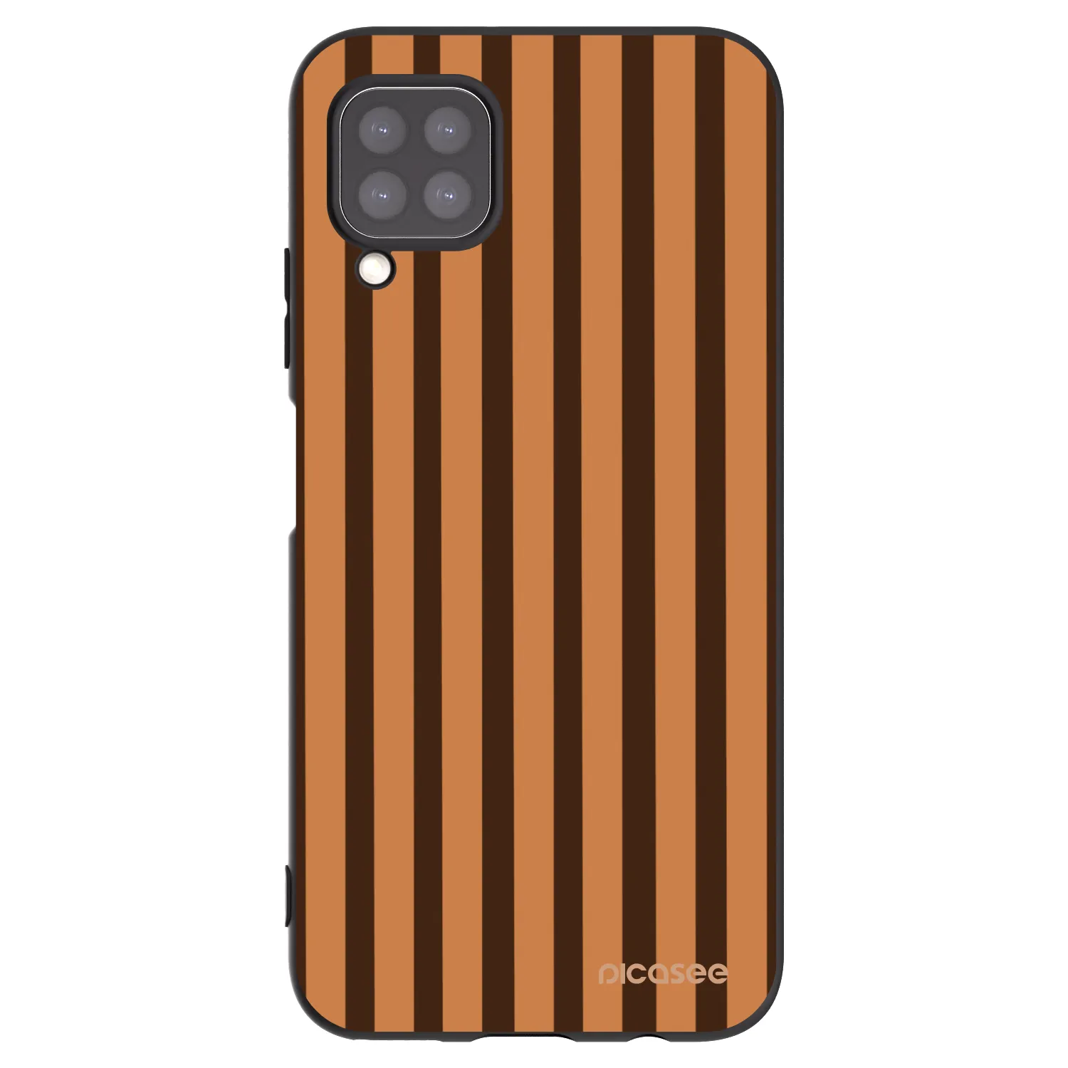 Picasee silikónový čierny obal pre Huawei P40 Lite - Caramel lines