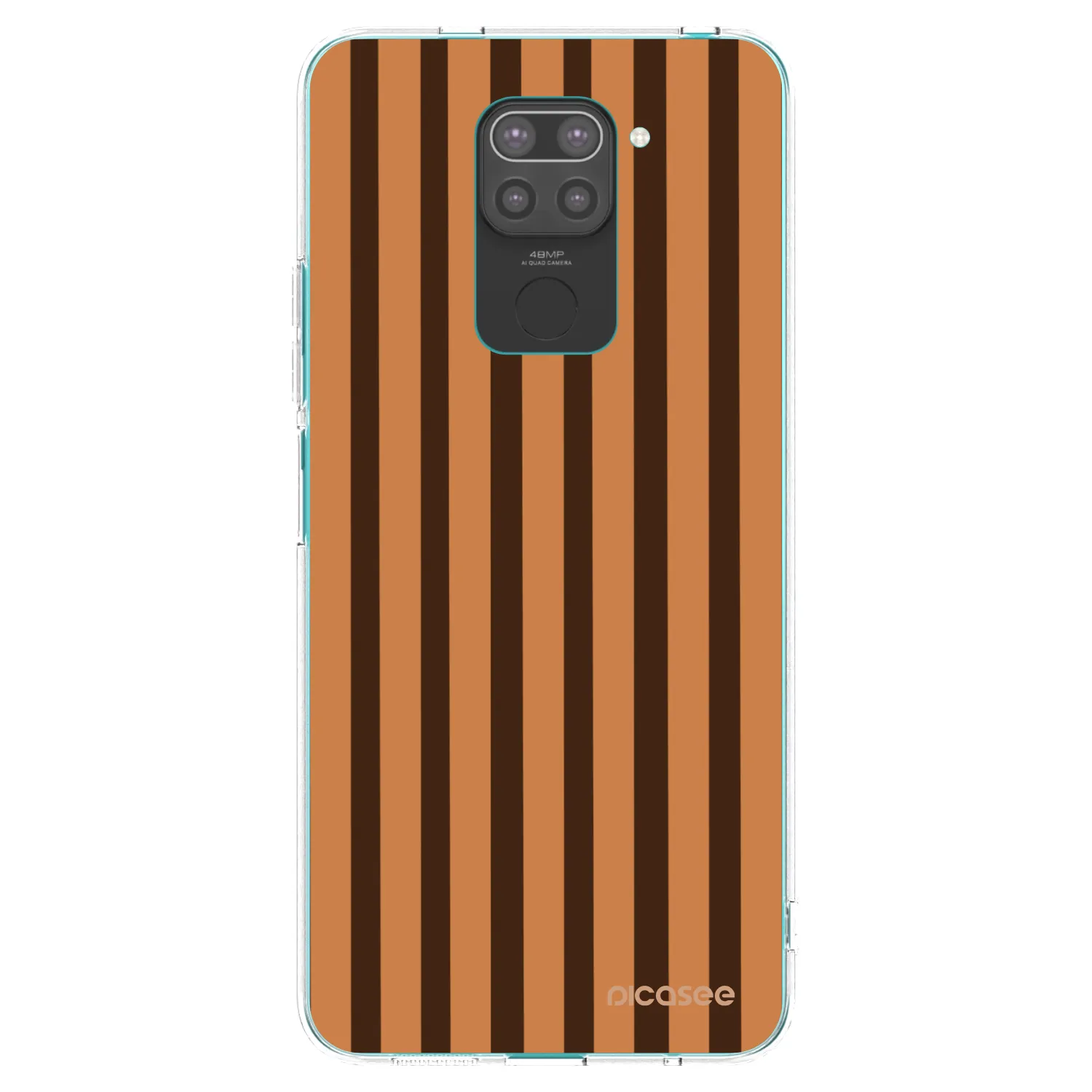 Picasee silikónový čierny obal pre Xiaomi Redmi Note 9 - Caramel lines