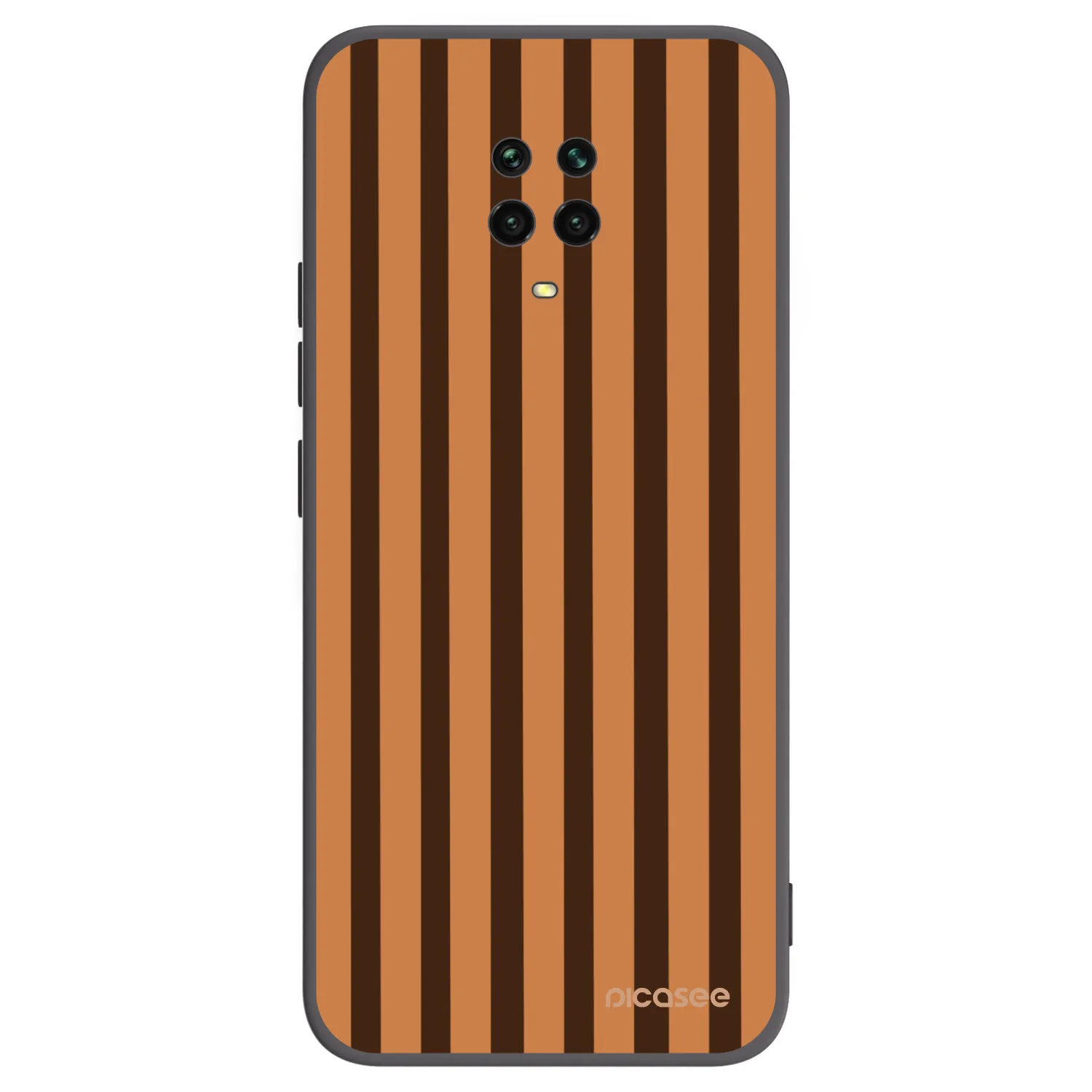 Picasee silikónový čierny obal pre Xiaomi Redmi Note 9S - Caramel lines