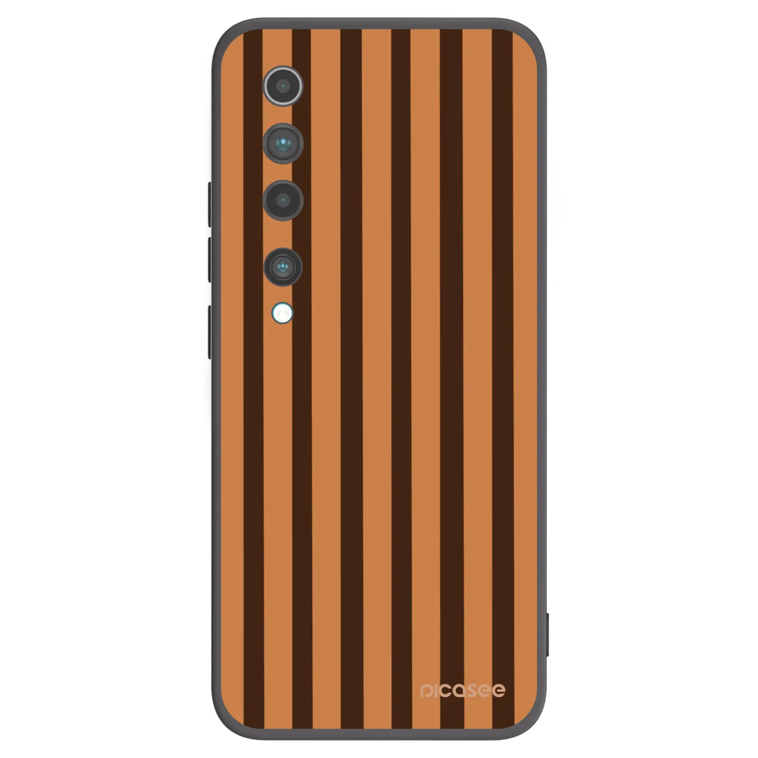 Picasee silikónový čierny obal pre Xiaomi Mi 10 - Caramel lines