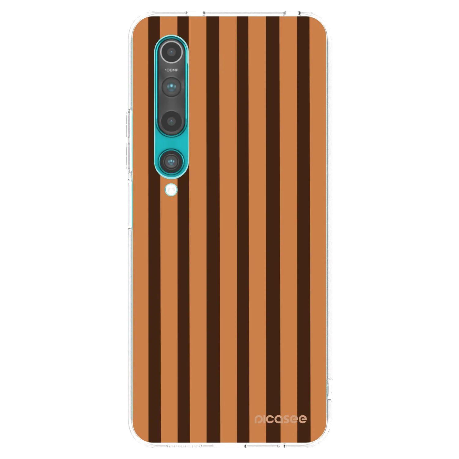 Picasee silikónový prehľadný obal pre Xiaomi Mi 10 - Caramel lines
