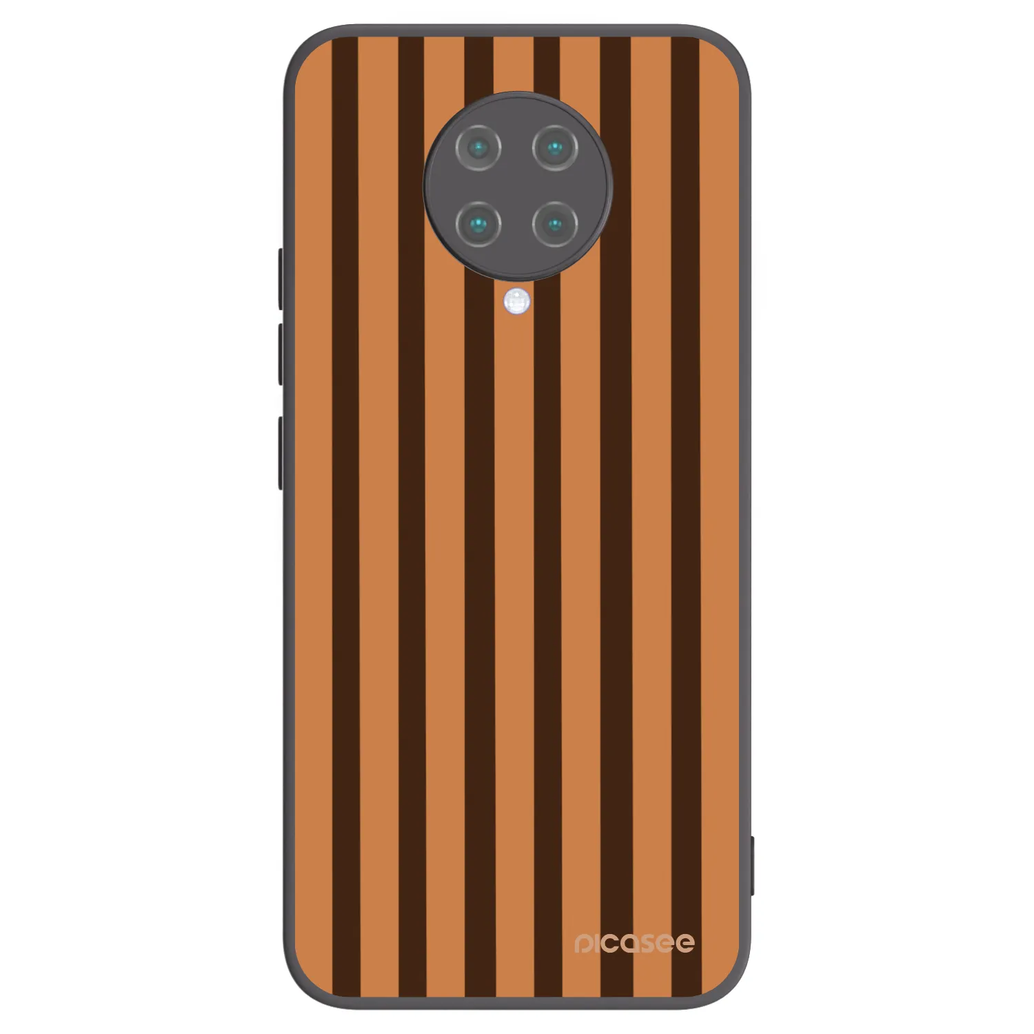 Picasee silikónový čierny obal pre Xiaomi Poco F2 Pro - Caramel lines