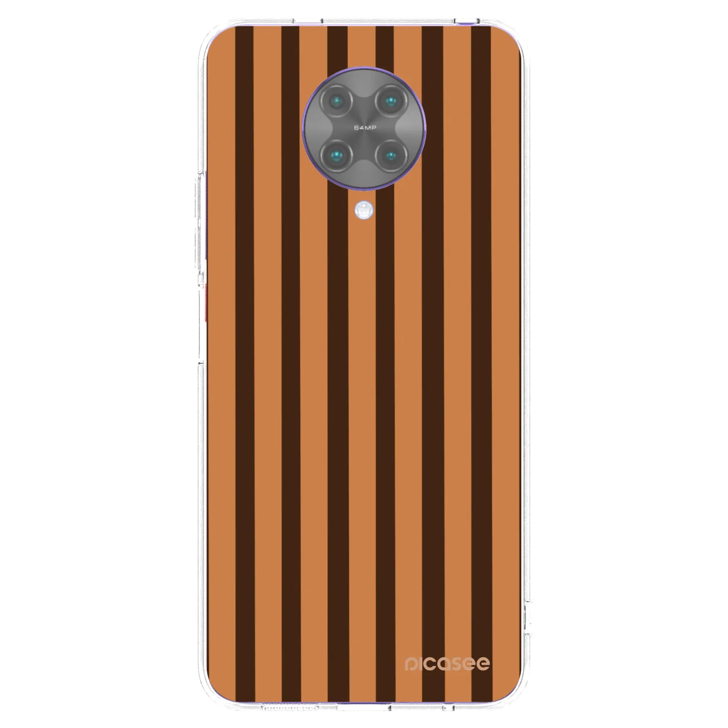 Picasee silikónový prehľadný obal pre Xiaomi Poco F2 Pro - Caramel lines