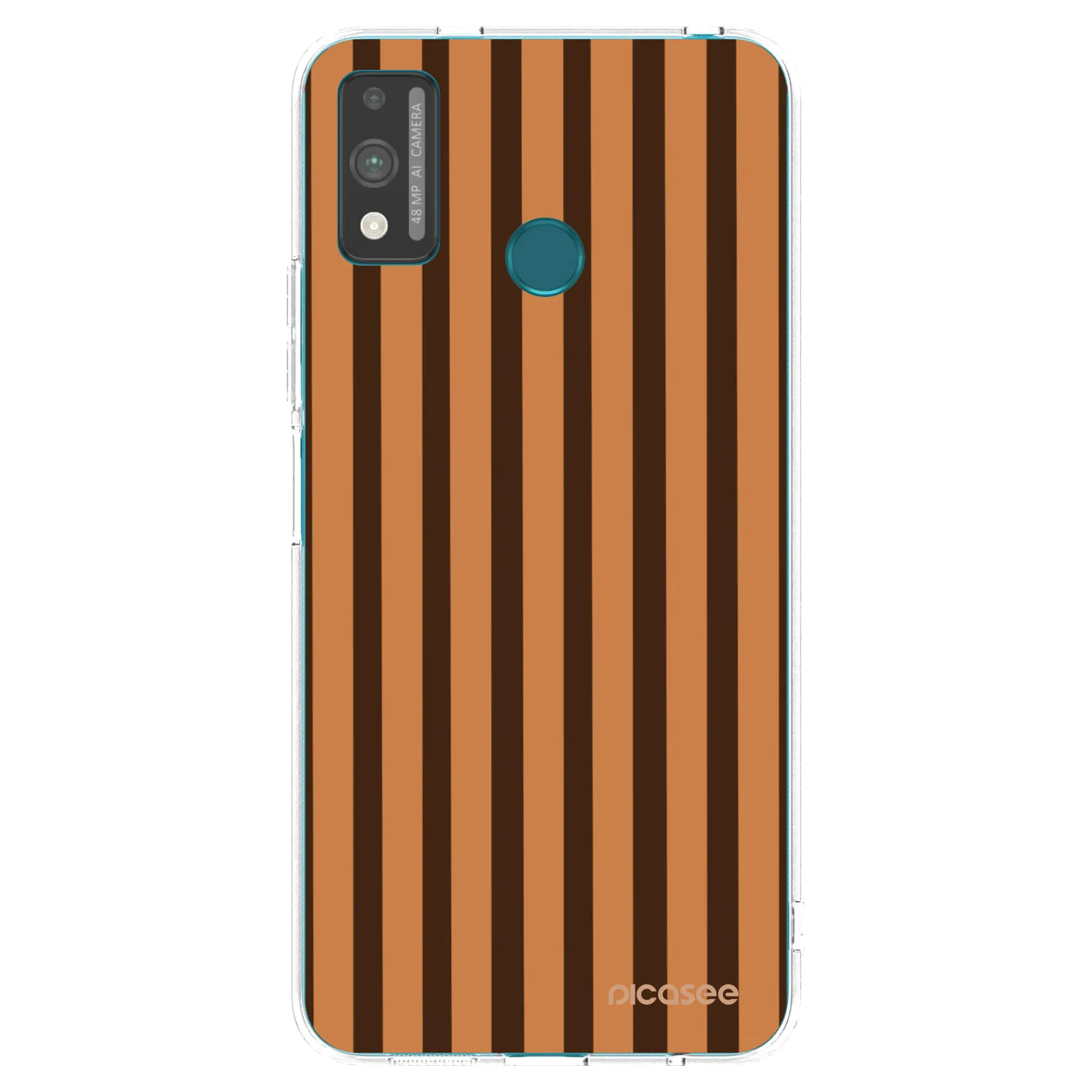 Picasee silikónový prehľadný obal pre Honor 9X Lite - Caramel lines