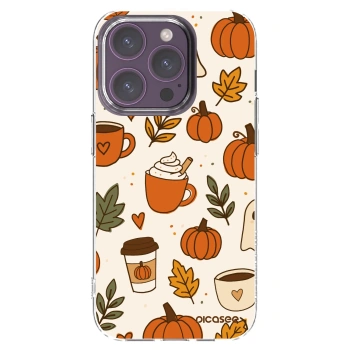 Picasee silikónový prehľadný obal pre Apple iPhone 14 Pro - Fall vibes