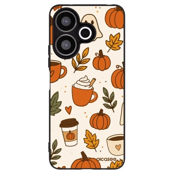 Picasee silikónový čierny obal pre Xiaomi Redmi 13 4G - Fall vibes