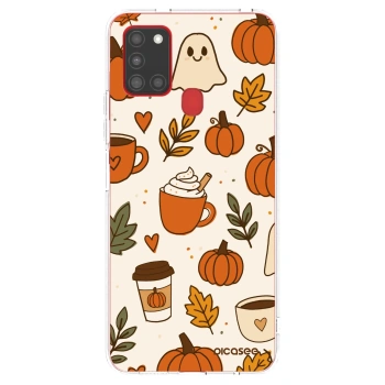 Picasee silikónový prehľadný obal pre Samsung Galaxy A21s - Fall vibes