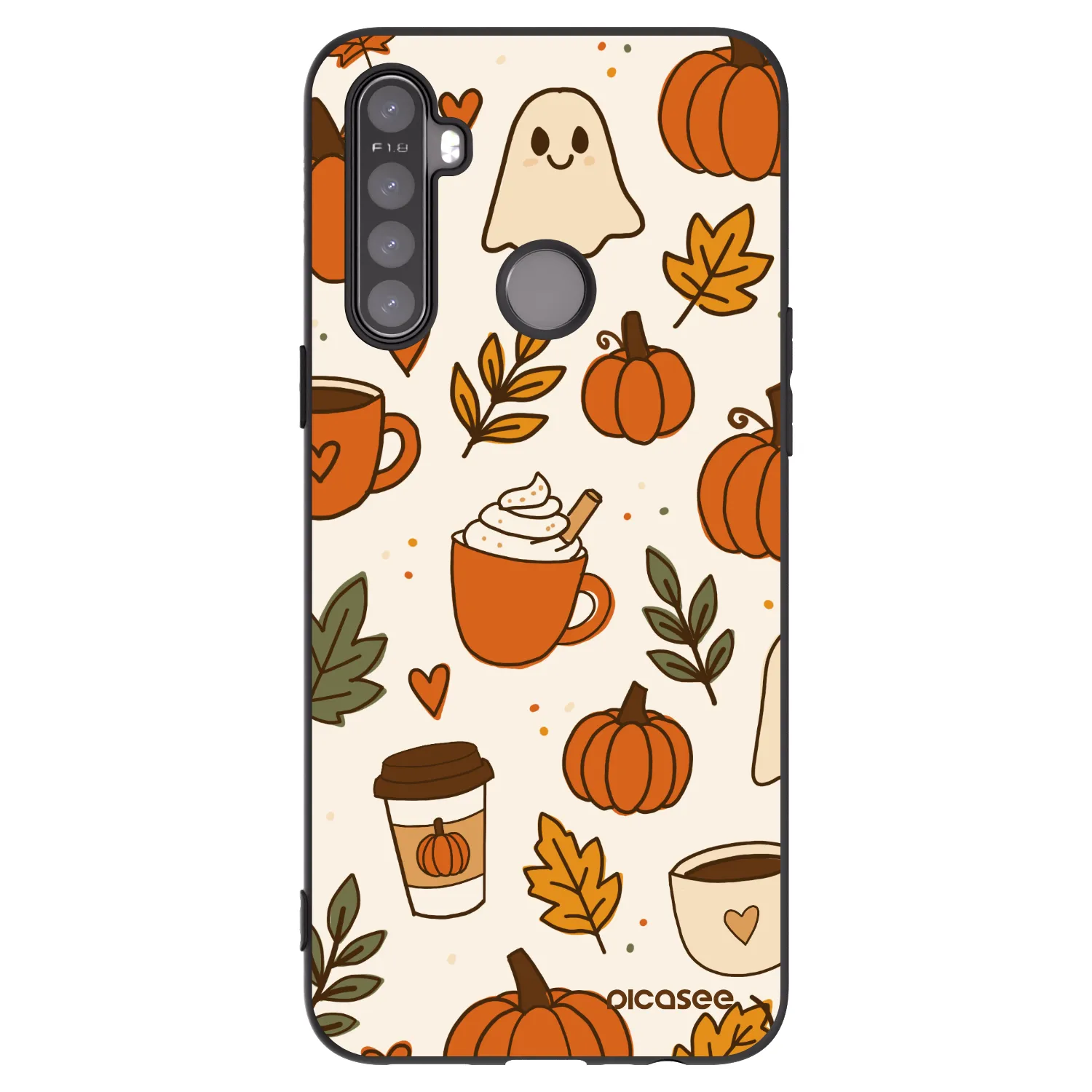Picasee silikónový čierny obal pre Realme 6i - Fall vibes
