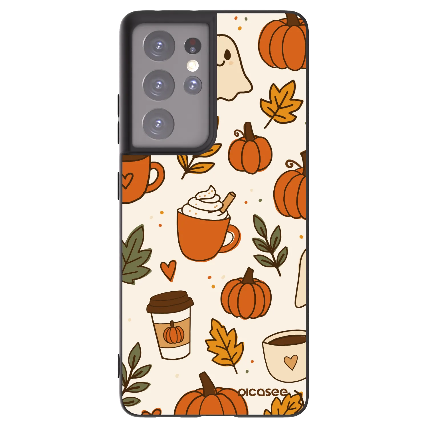 Picasee silikónový čierny obal pre Samsung Galaxy S21 Ultra 5G G998B - Fall vibes