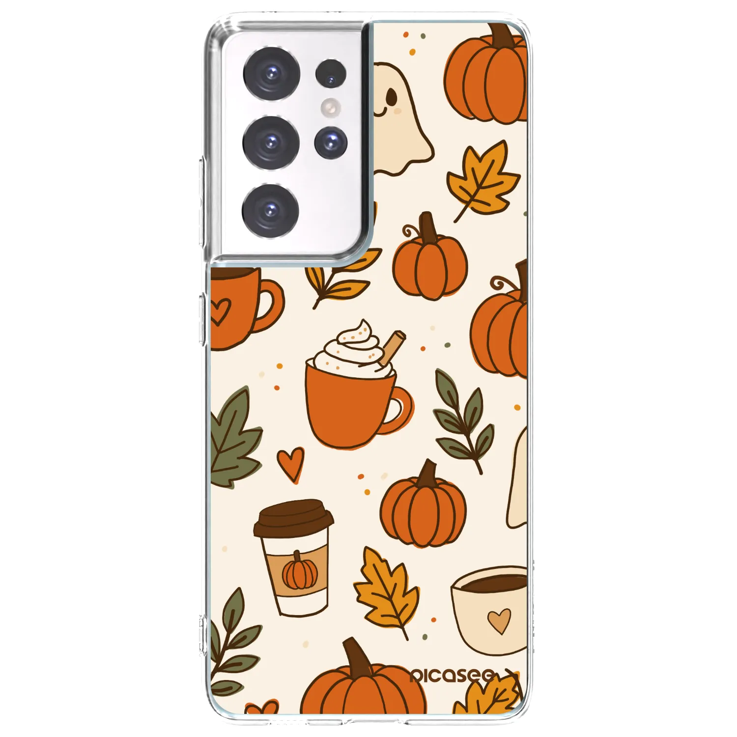 Picasee silikónový prehľadný obal pre Samsung Galaxy S21 Ultra 5G G998B - Fall vibes