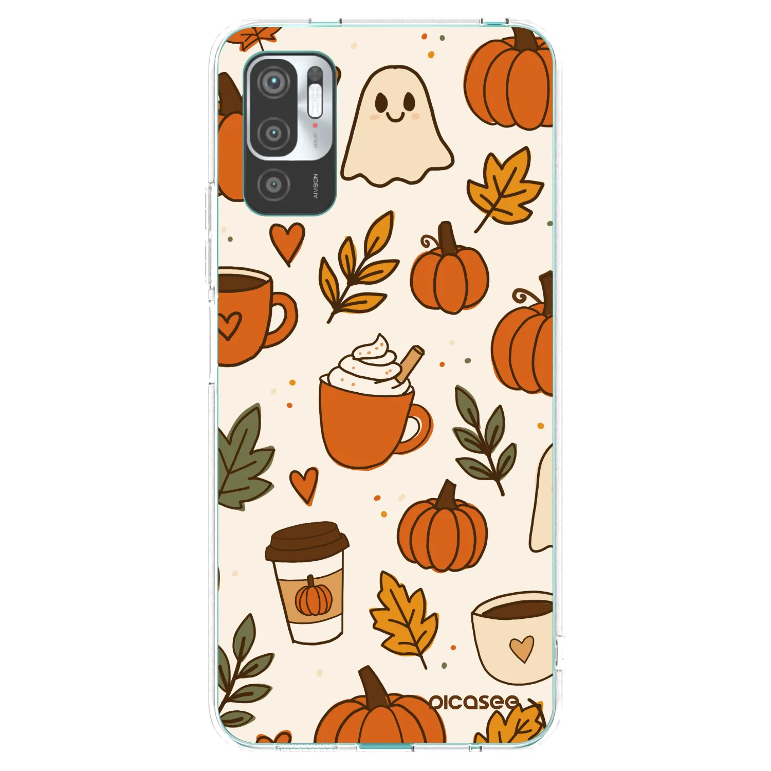 Picasee silikónový prehľadný obal pre Xiaomi Redmi Note 10 5G - Fall vibes