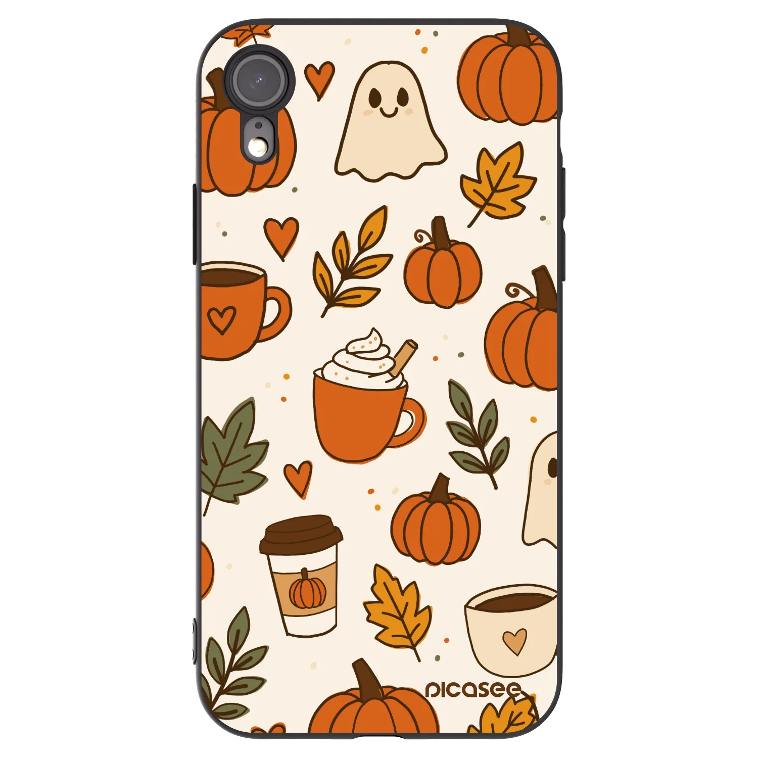 Picasee silikónový čierny obal pre Apple iPhone XR - Fall vibes