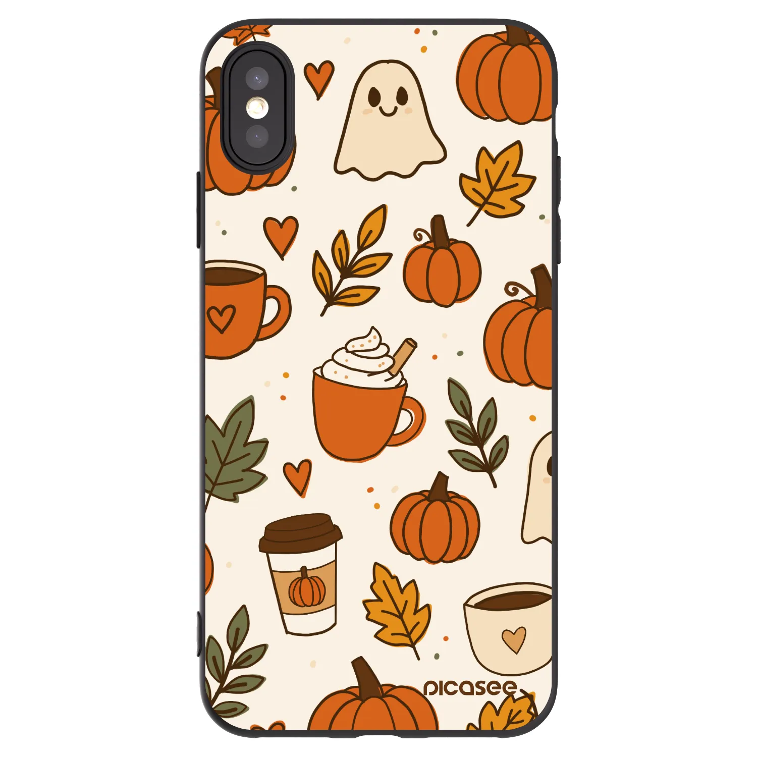 Picasee silikónový čierny obal pre Apple iPhone XS Max - Fall vibes